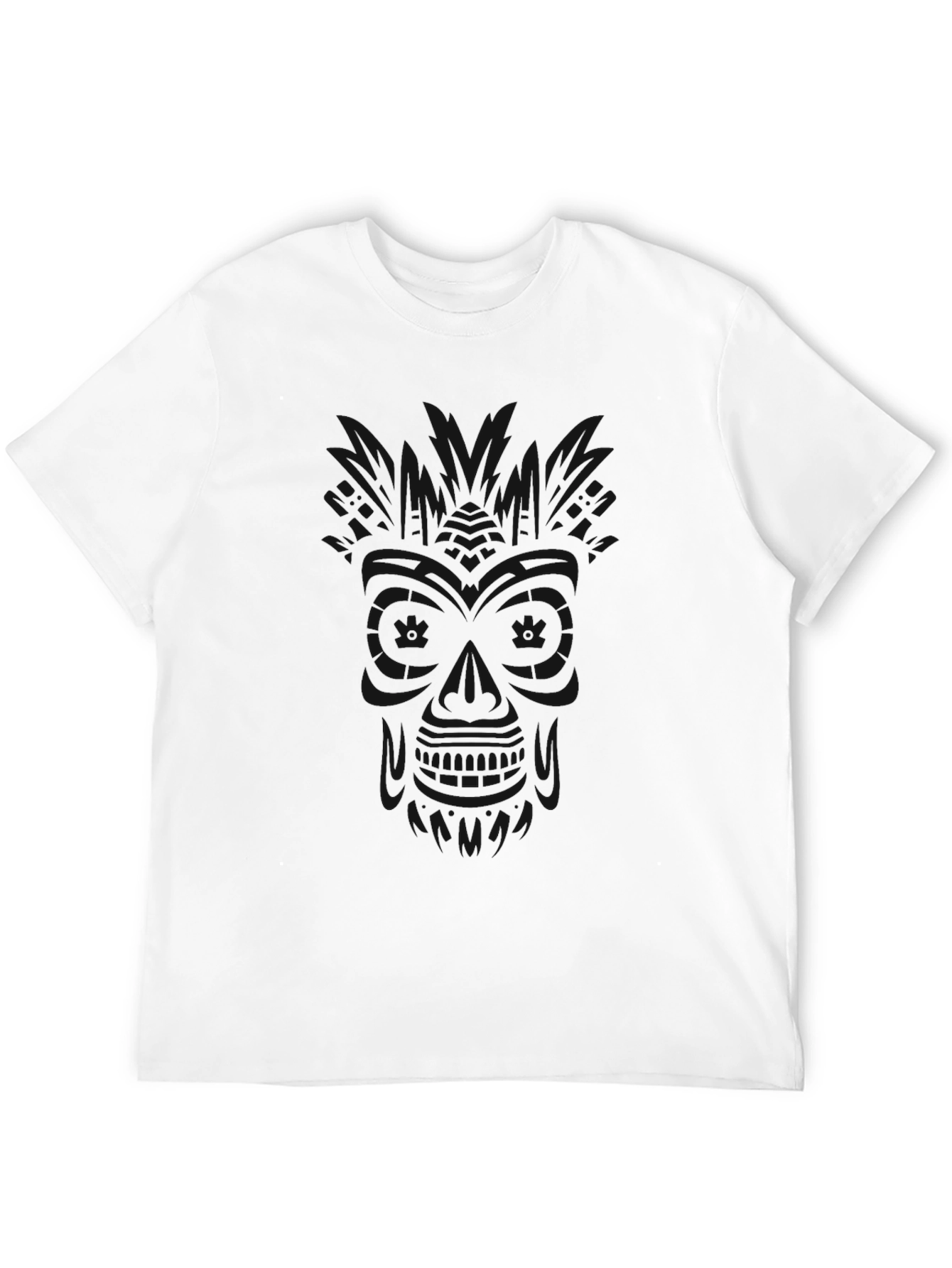 Mens Solid Black Crew Neck Short Sleeve T-Shirt