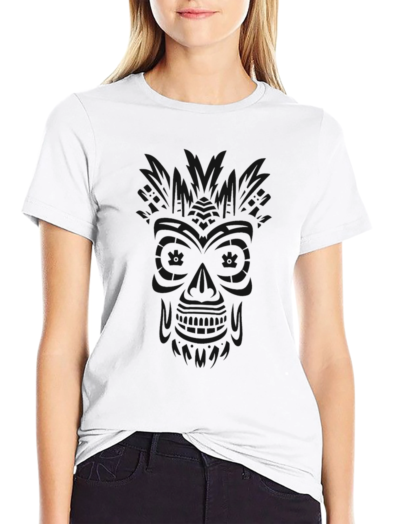 Mens Solid Black Crew Neck Short Sleeve T-Shirt