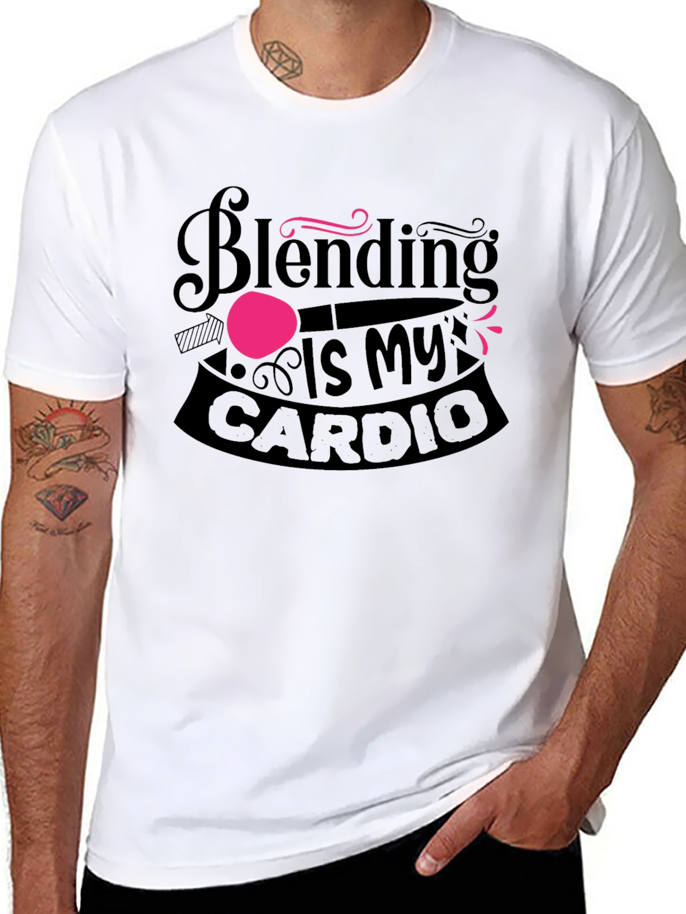 Blending Is My Cardio Funny Workout T-Shirt