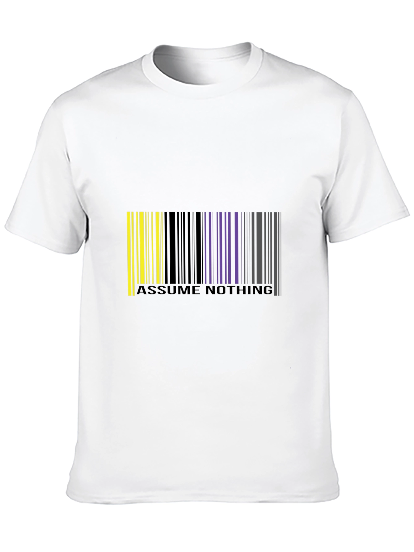 Assume Nothing Barcode Graphic T-Shirt
