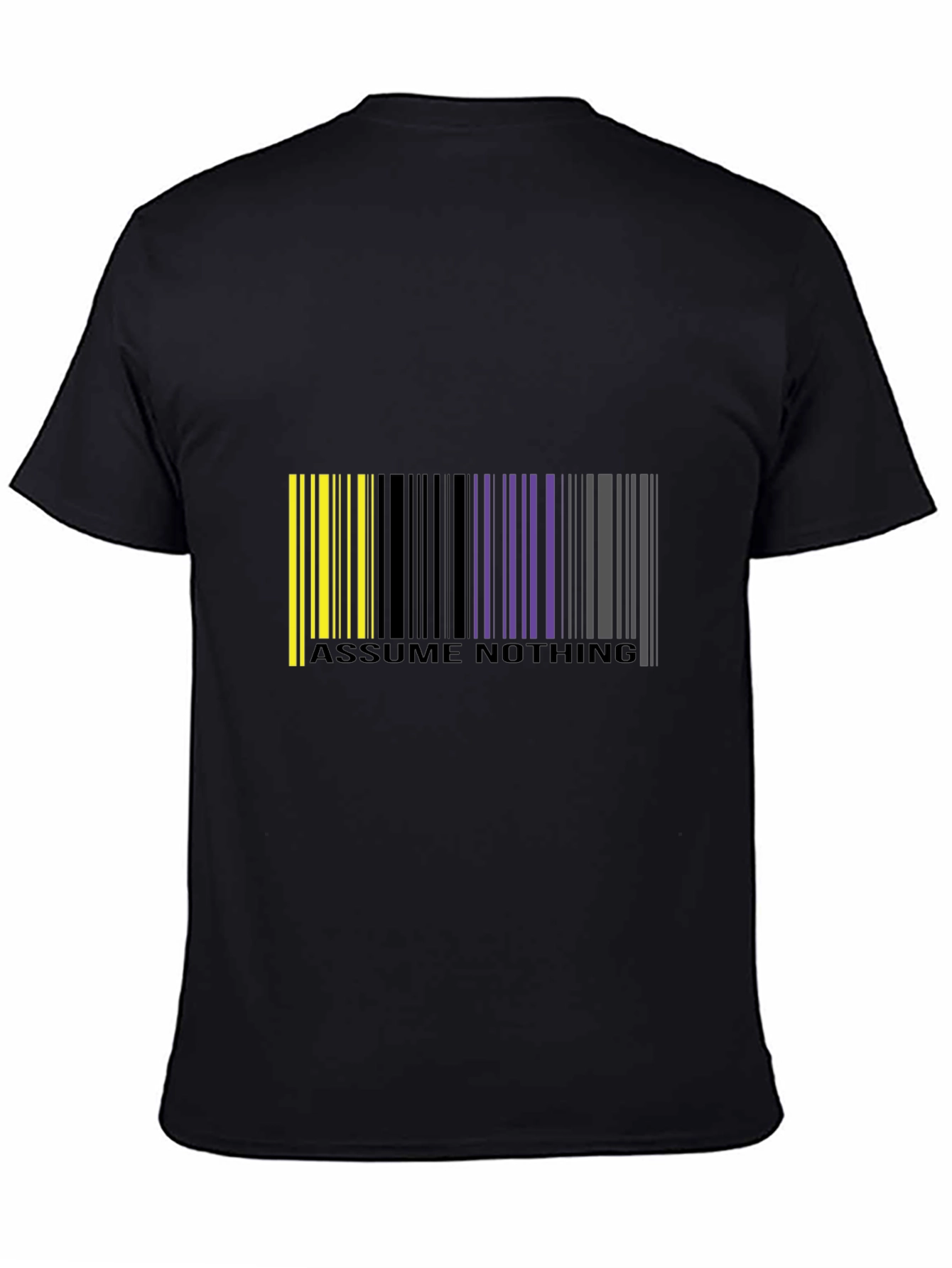 Assume Nothing Barcode Graphic T-Shirt