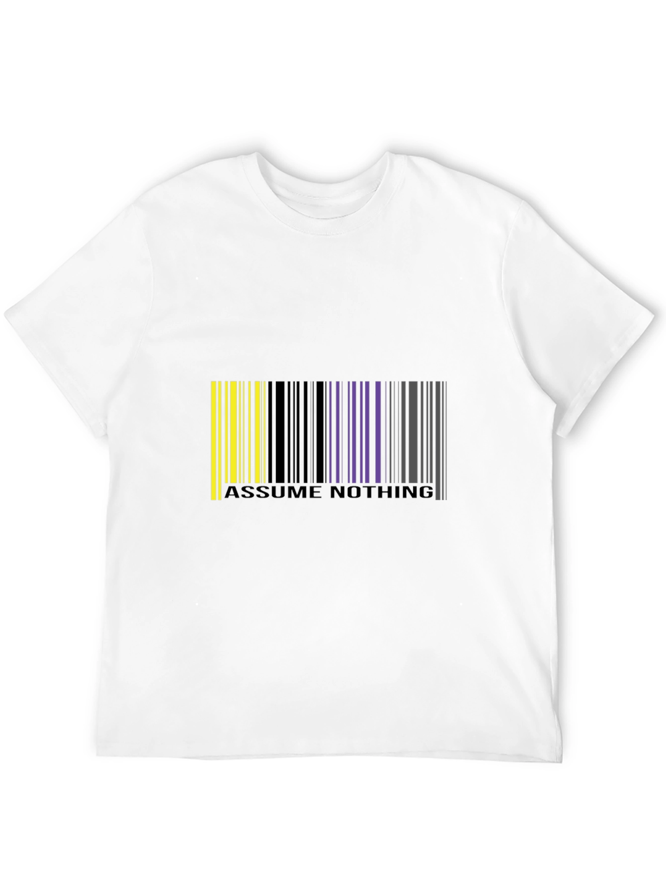 Assume Nothing Barcode Graphic T-Shirt