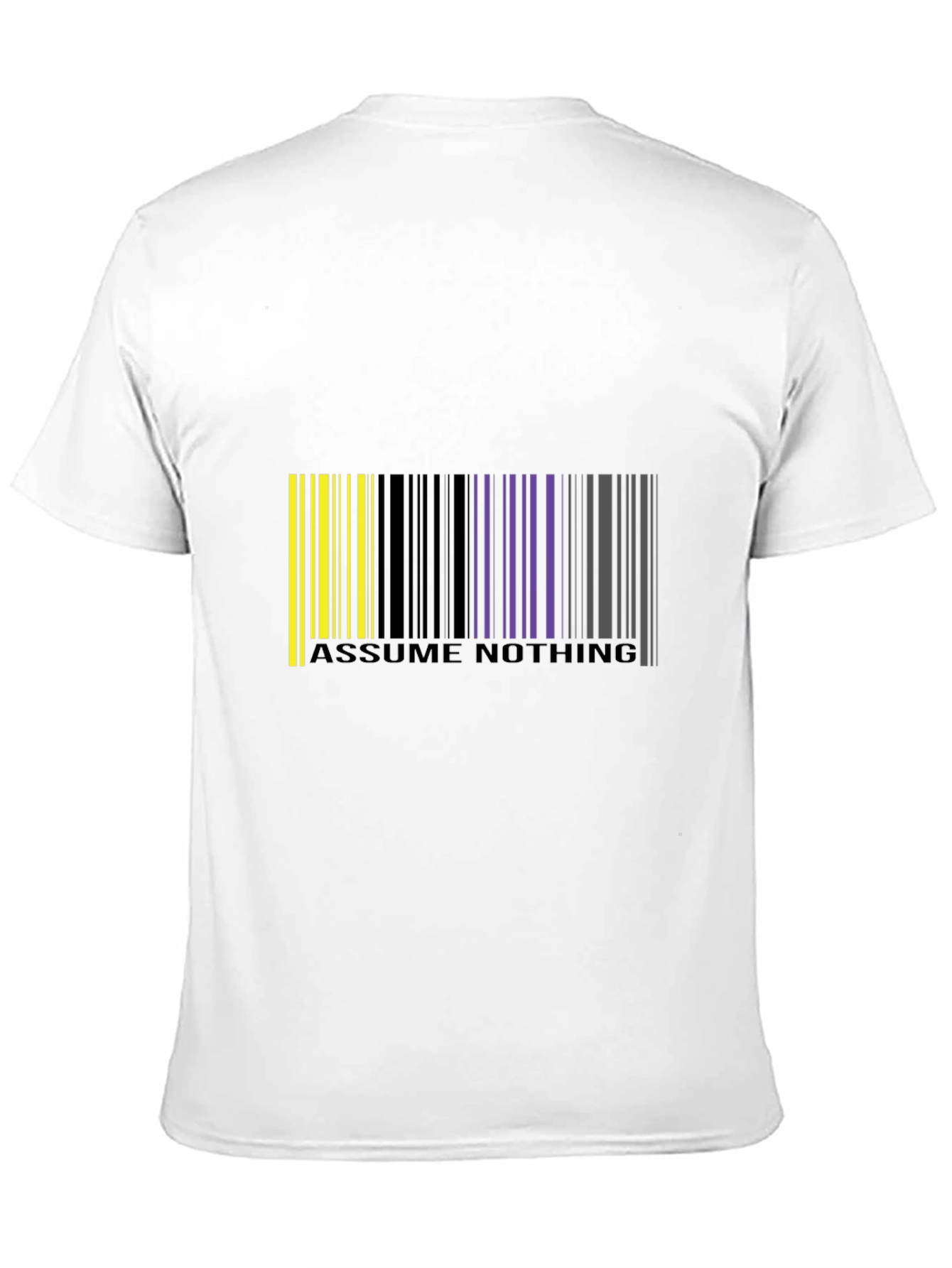 Assume Nothing Barcode Graphic T-Shirt