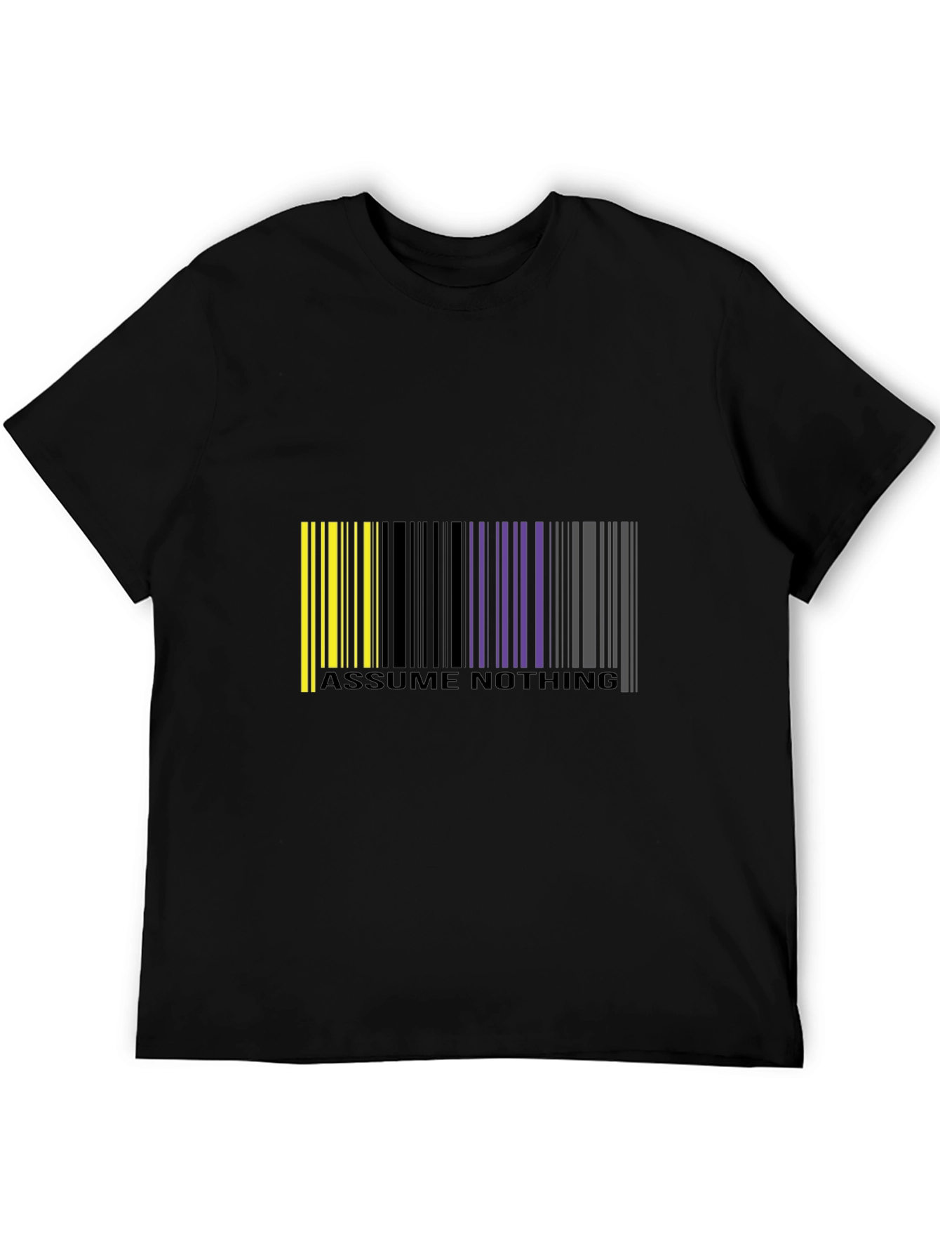 Assume Nothing Barcode Graphic T-Shirt