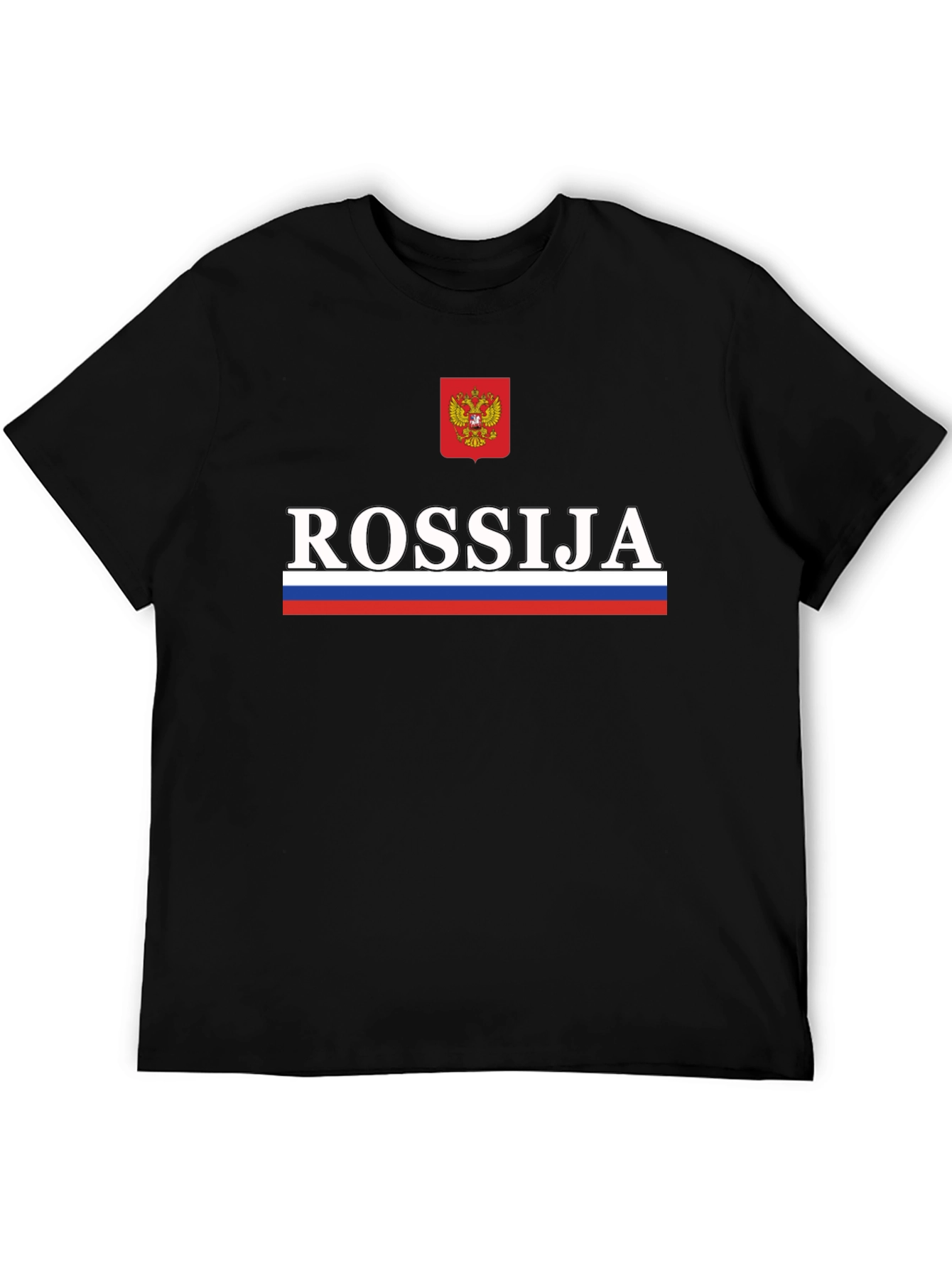 Rossija Russia T-Shirt - Black Patriotic Tee