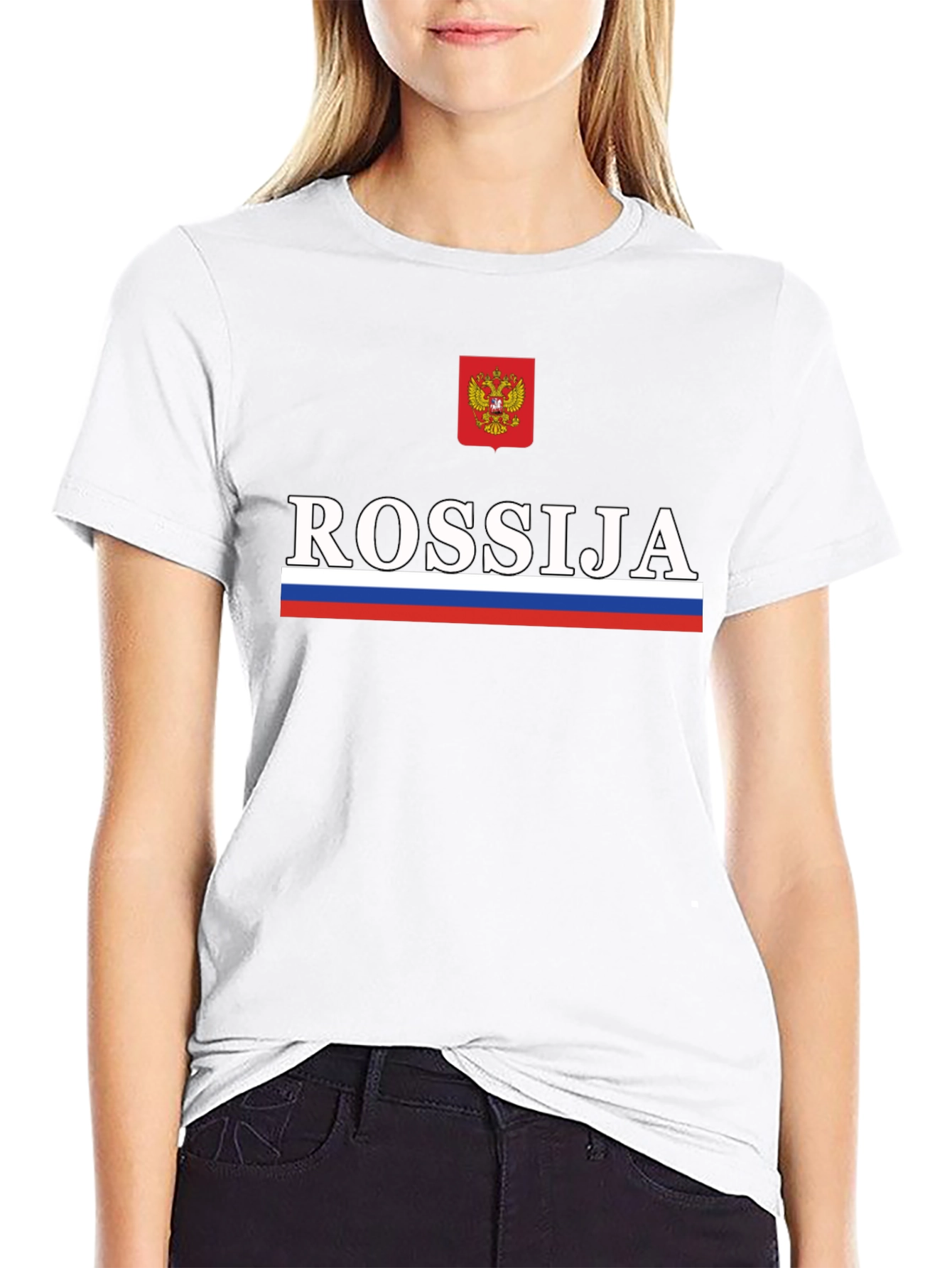 Rossija Russia T-Shirt - Black Patriotic Tee