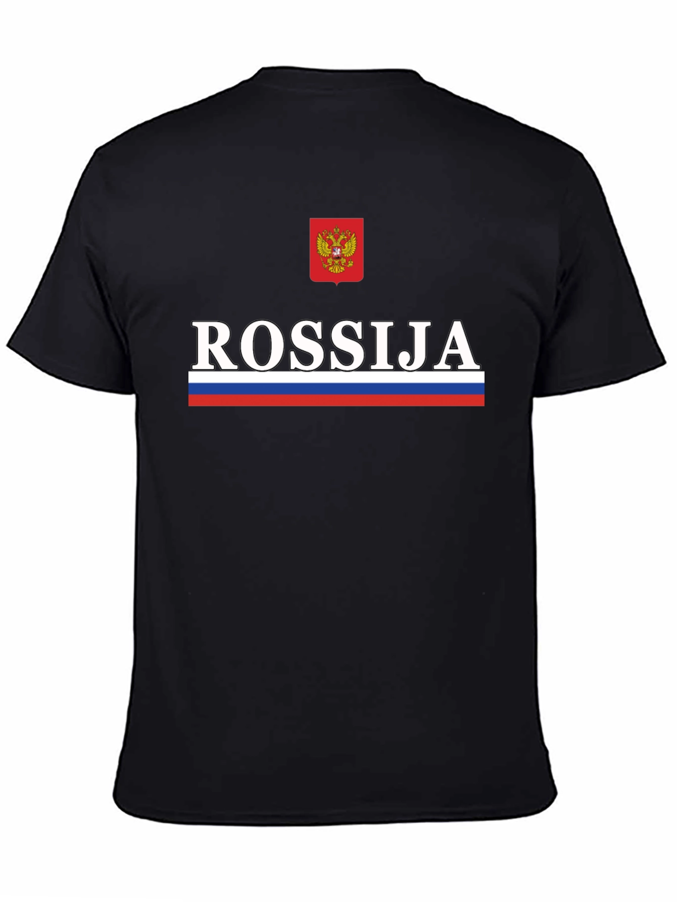 Rossija Russia T-Shirt - Black Patriotic Tee