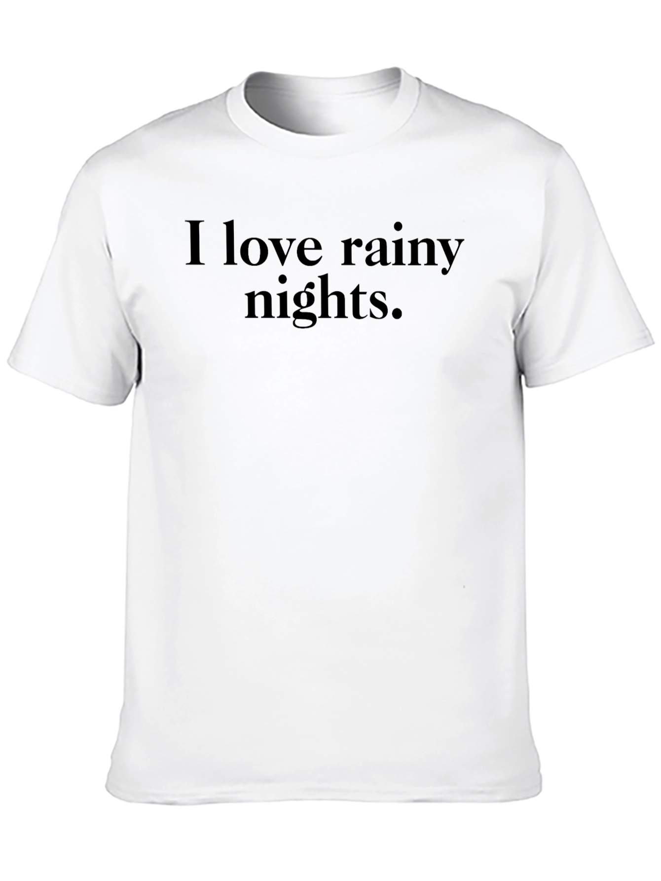 I Love Rainy Nights Black T-Shirt