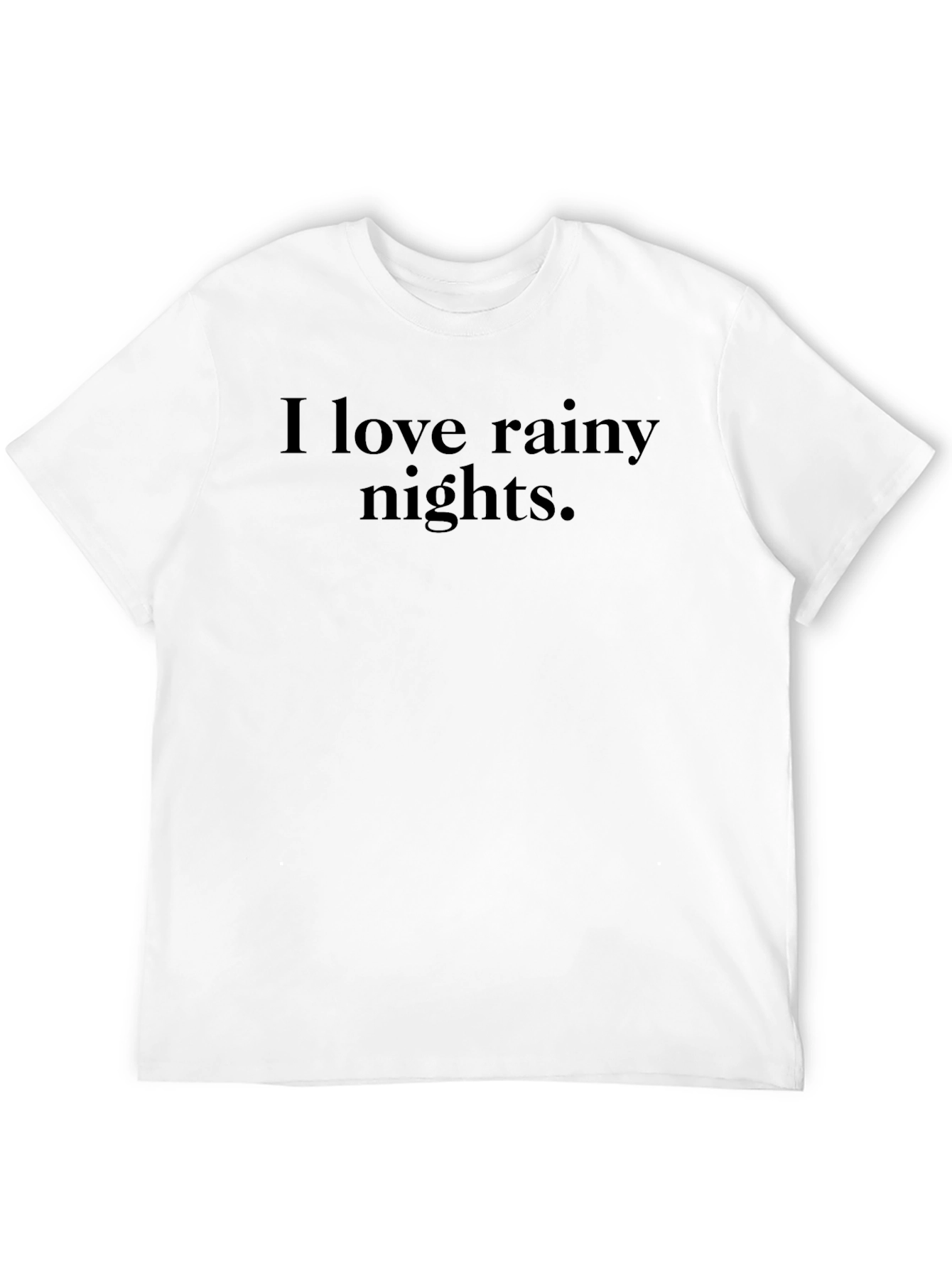 I Love Rainy Nights Black T-Shirt