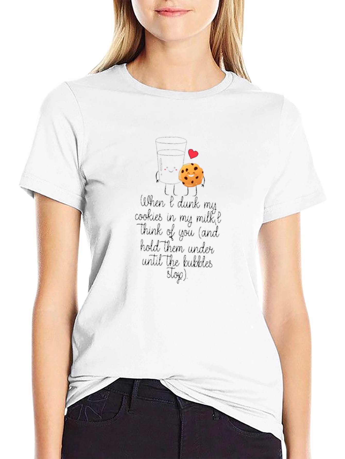 Milk & Cookies Graphic Tee - Cute Funny Design