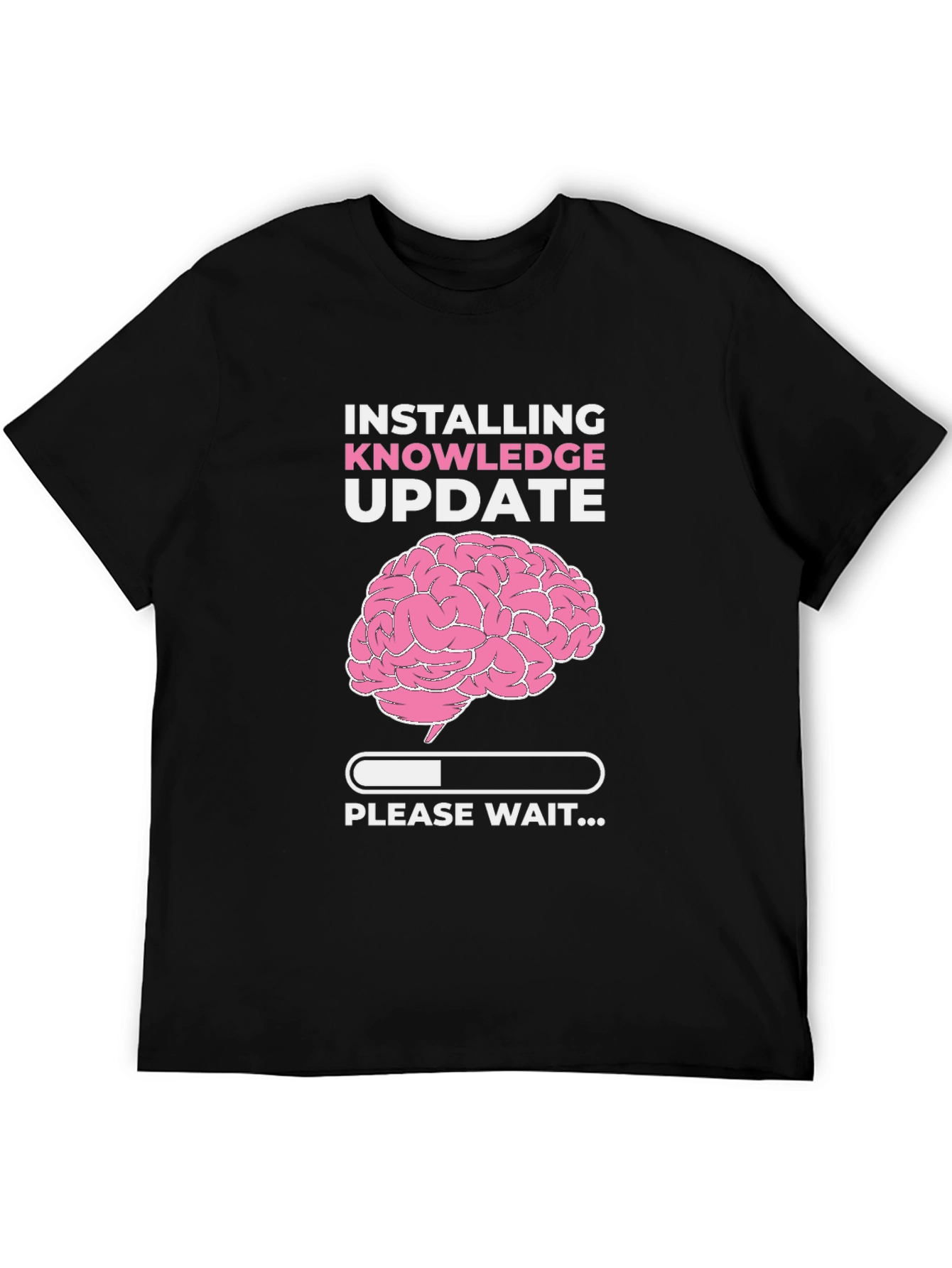 Installing Knowledge Update Black T-Shirt