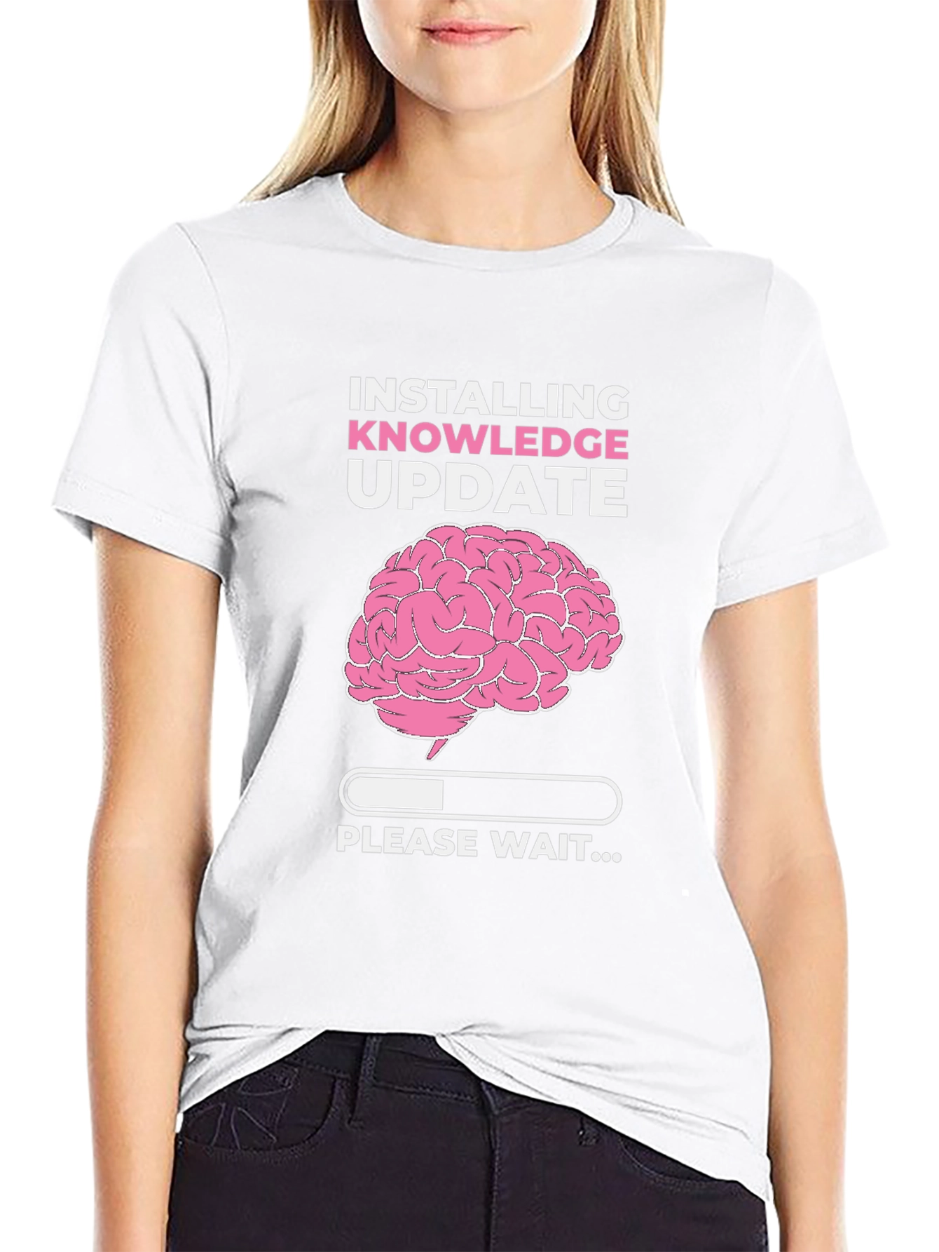 Installing Knowledge Update Black T-Shirt
