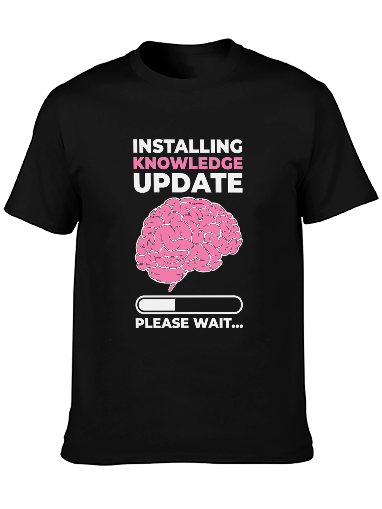 Installing Knowledge Update Black T-Shirt