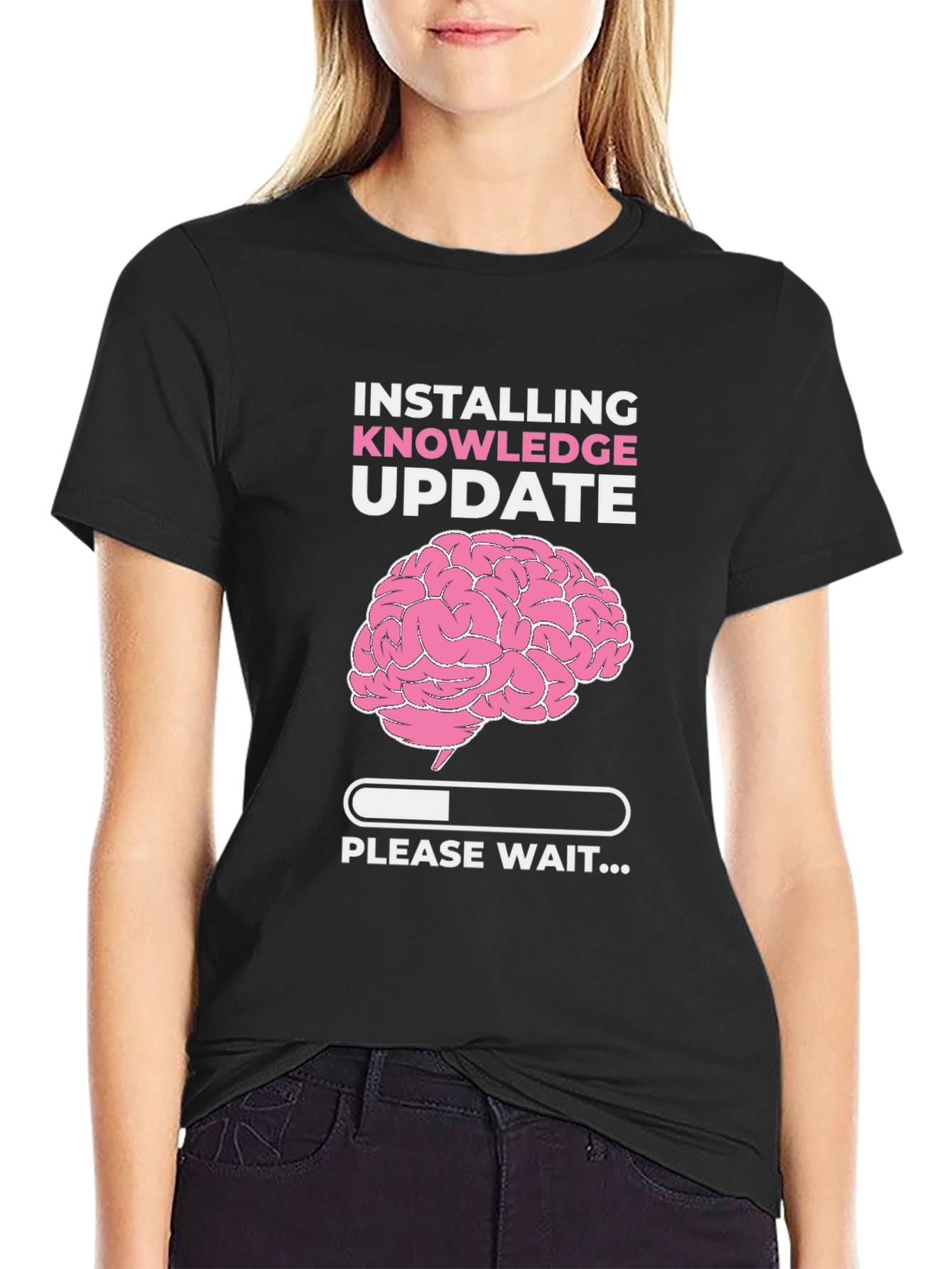 Installing Knowledge Update Black T-Shirt