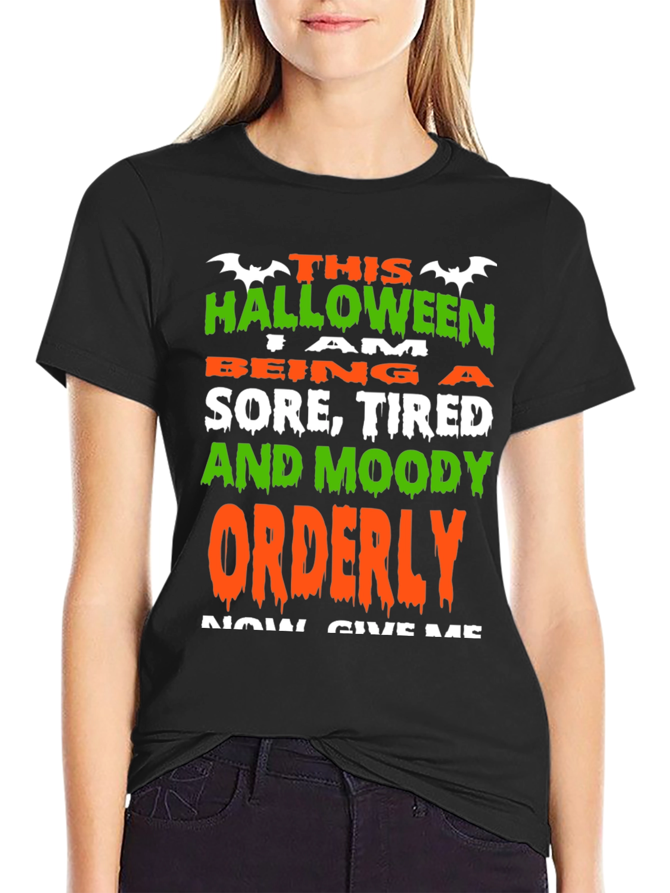 Halloween Sore Tired & Moody Orderly T-Shirt