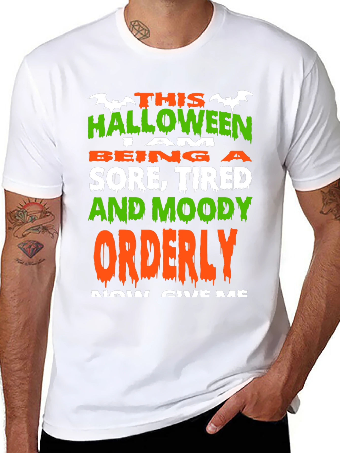 Halloween Sore Tired & Moody Orderly T-Shirt