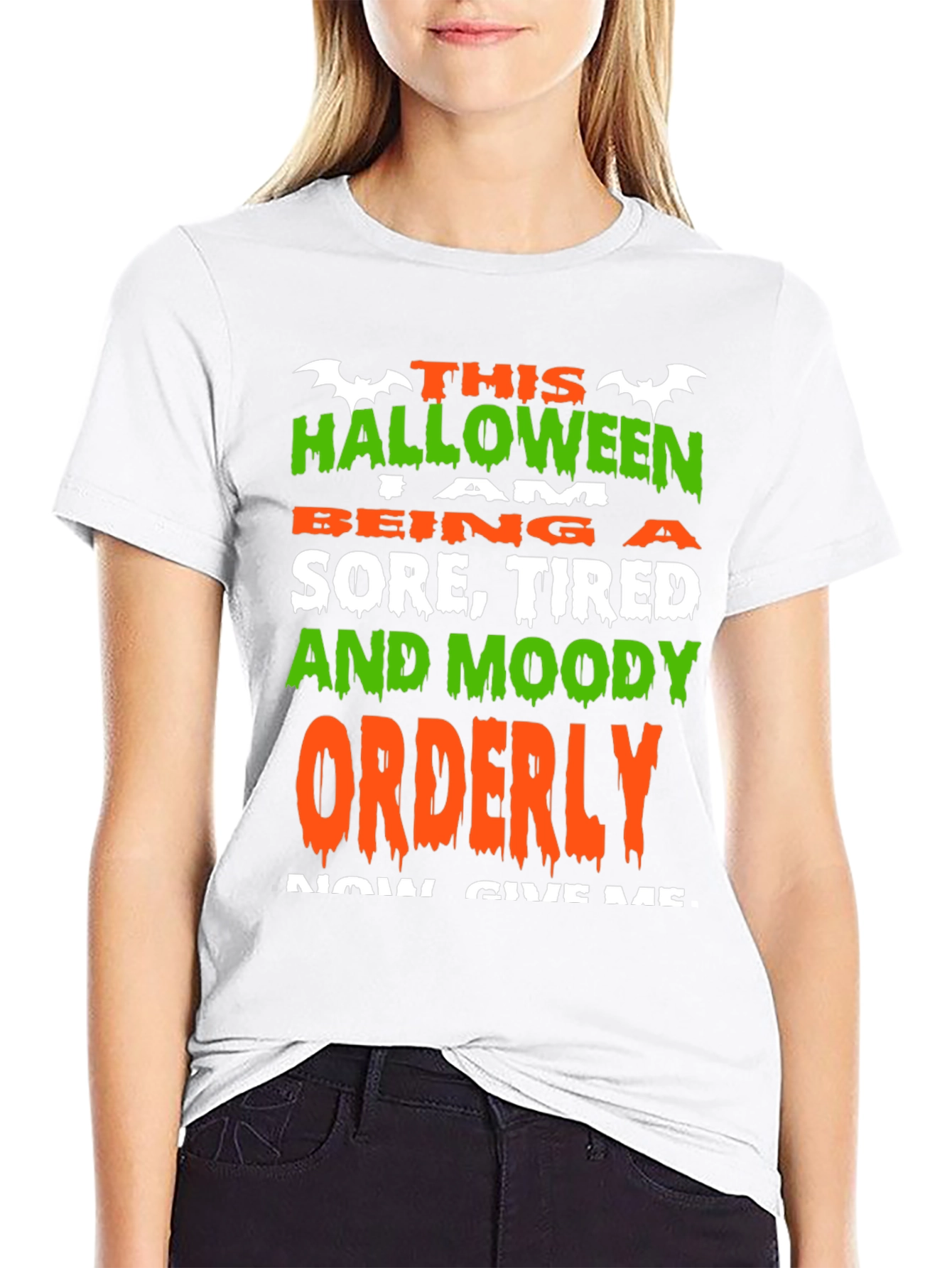Halloween Sore Tired & Moody Orderly T-Shirt