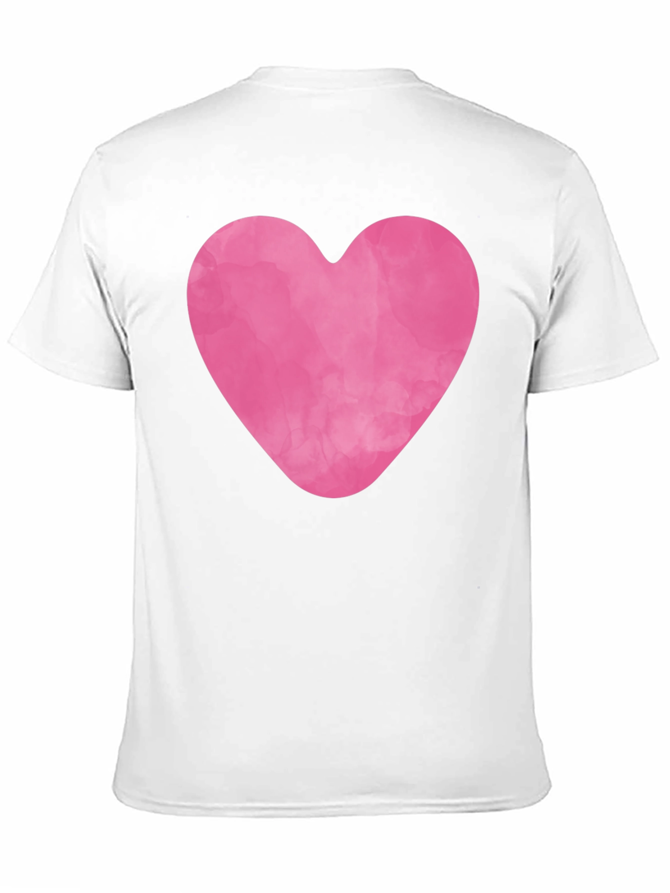 Pink Heart Graphic Black Tee