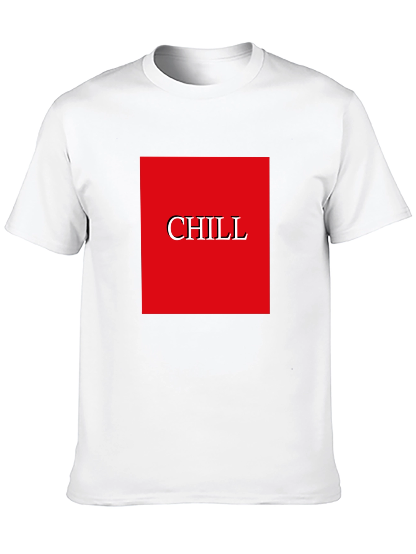 Chill Graphic Tee - Red Box Print Black T-Shirt