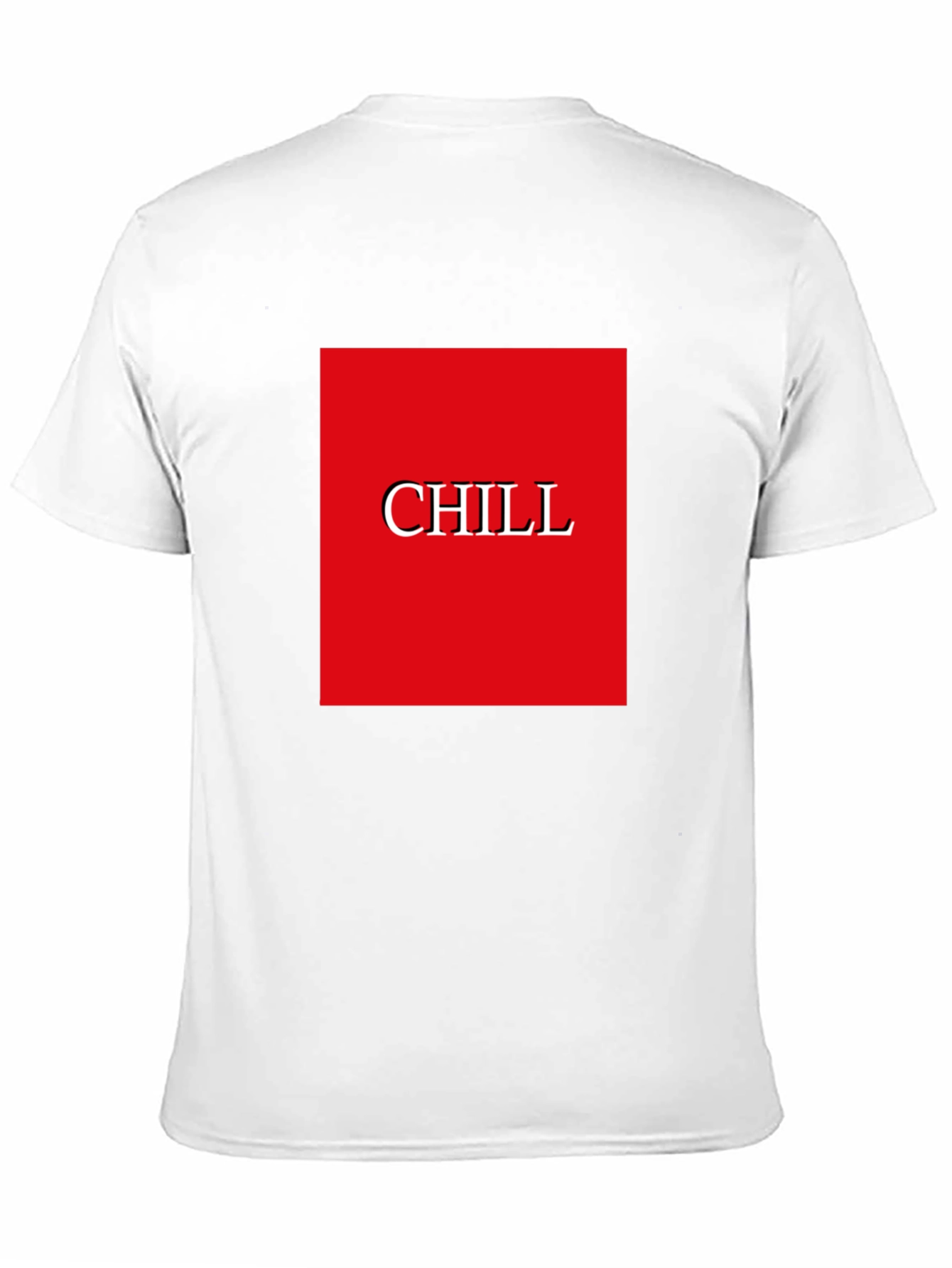 Chill Graphic Tee - Red Box Print Black T-Shirt