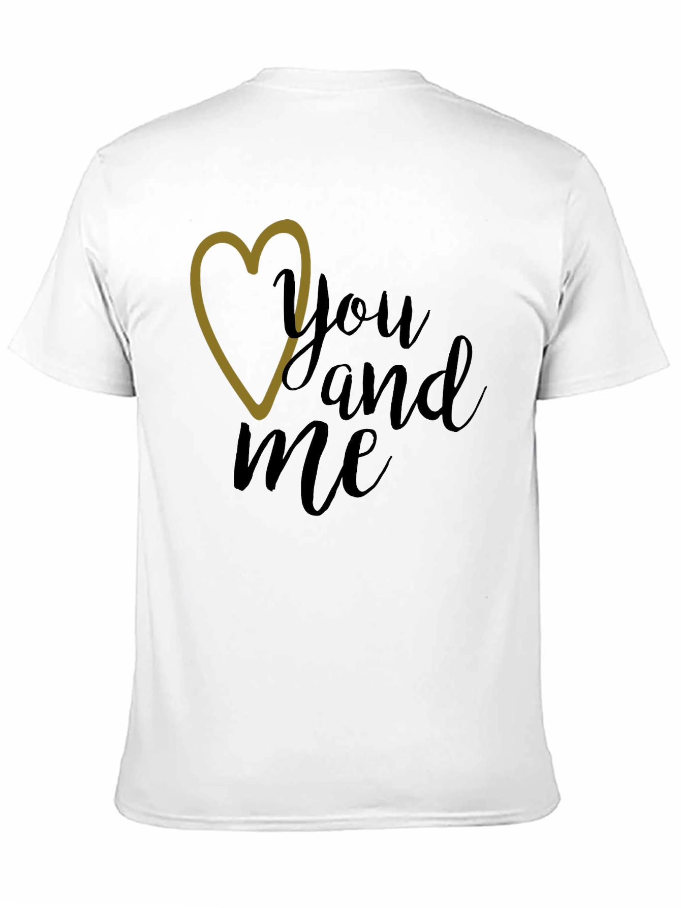 You and Me Graphic Tee - Black Crew Neck