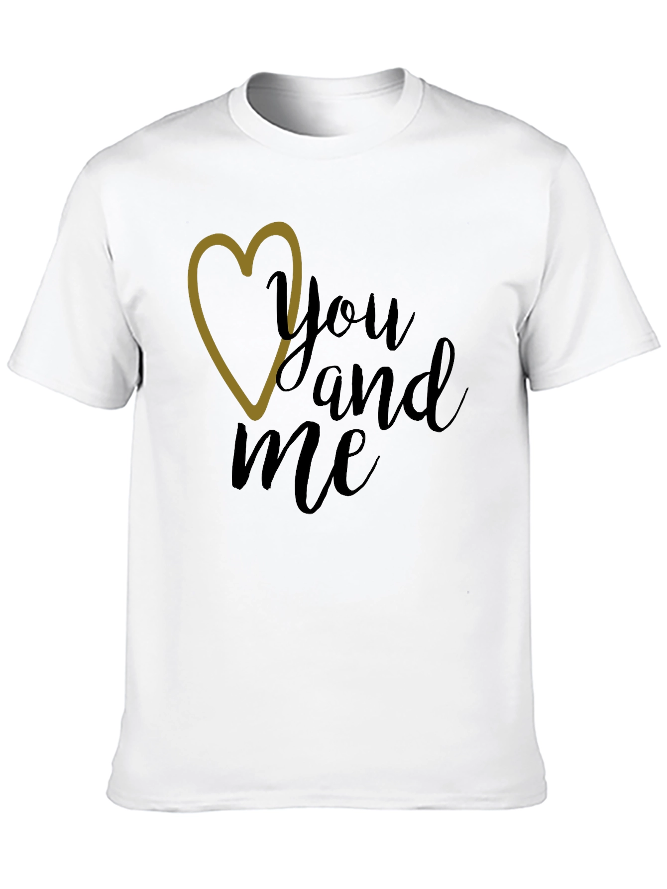 You and Me Graphic Tee - Black Crew Neck
