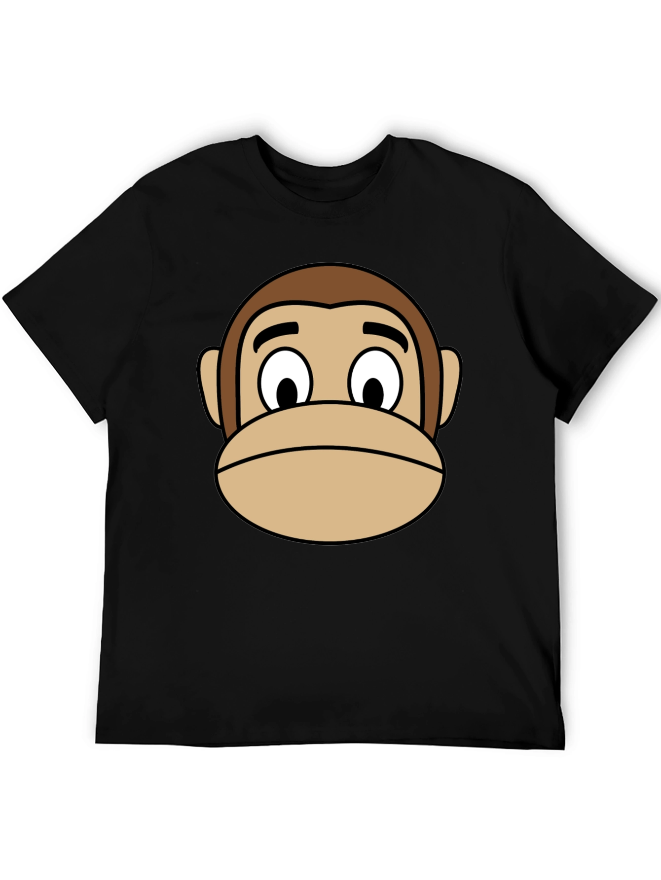 Monkey Face Graphic T-Shirt - Black