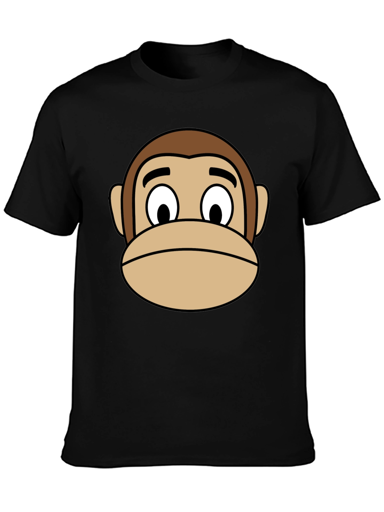 Monkey Face Graphic T-Shirt - Black