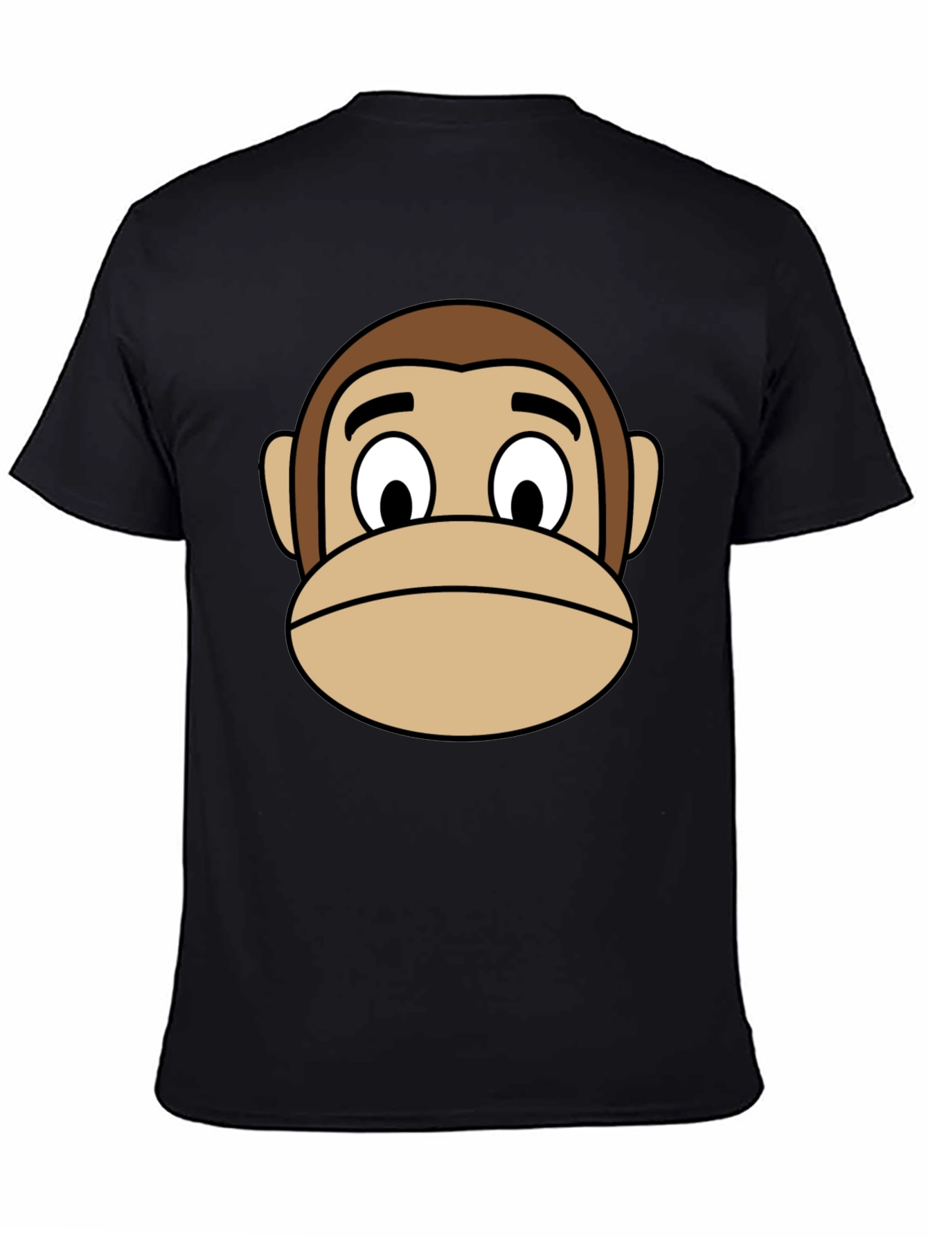 Monkey Face Graphic T-Shirt - Black