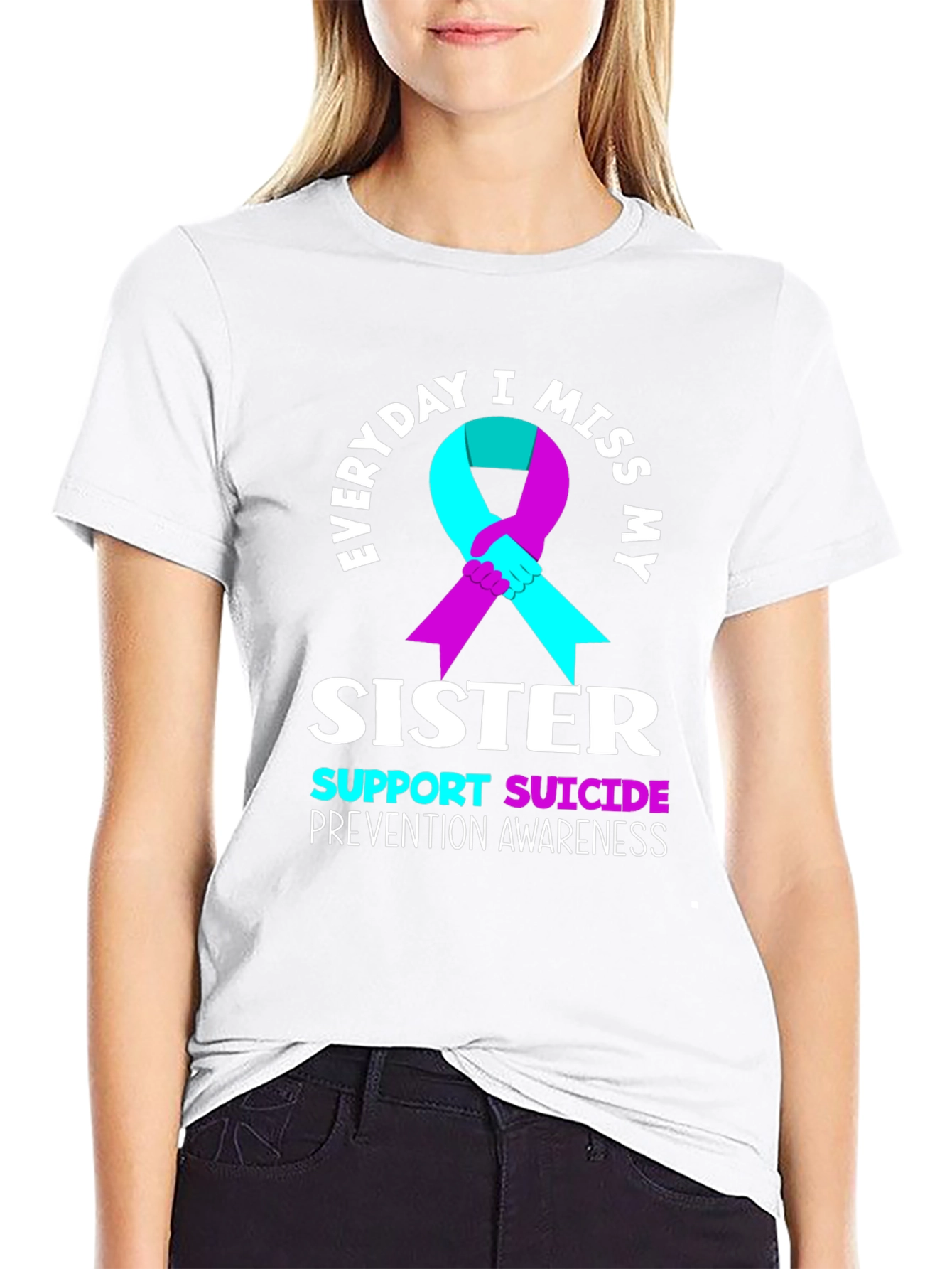 Everyday I Miss My Sister Suicide Awareness T-Shirt