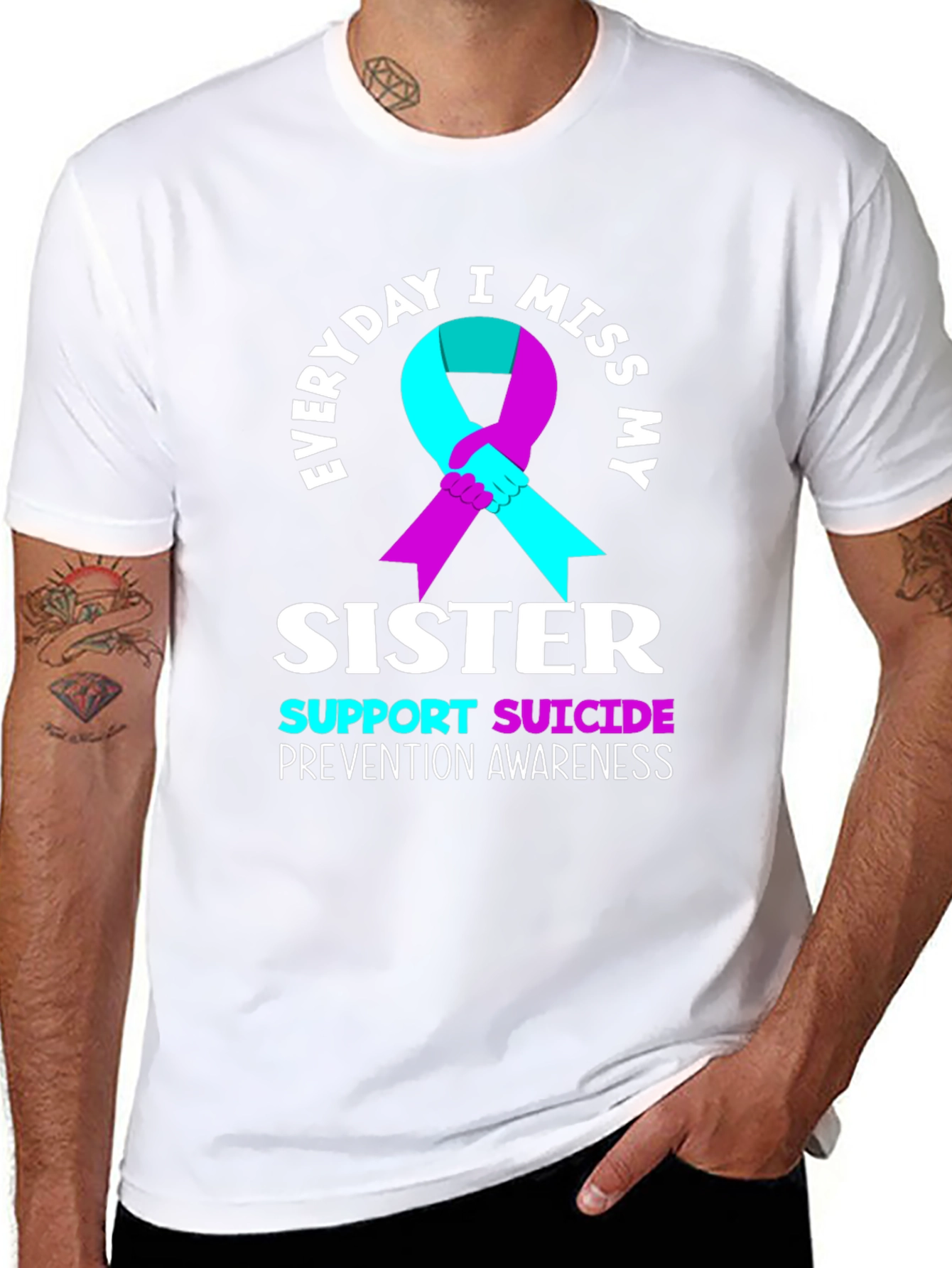 Everyday I Miss My Sister Suicide Awareness T-Shirt