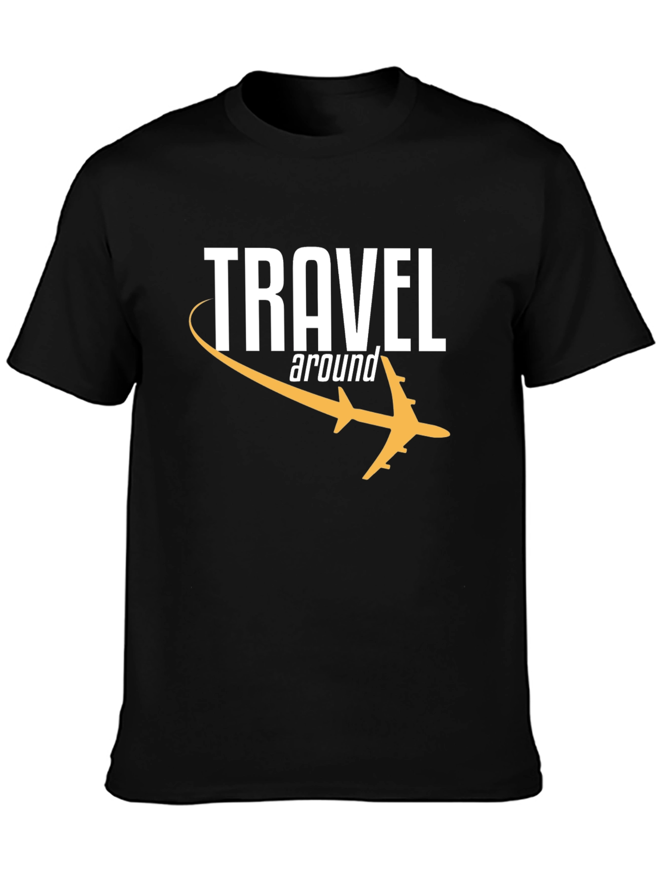 Travel Around Graphic Tee - Black