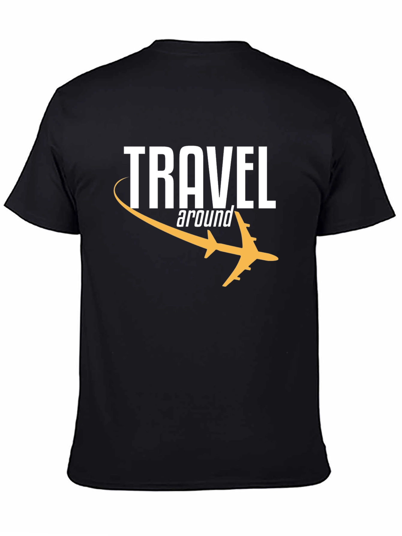 Travel Around Graphic Tee - Black
