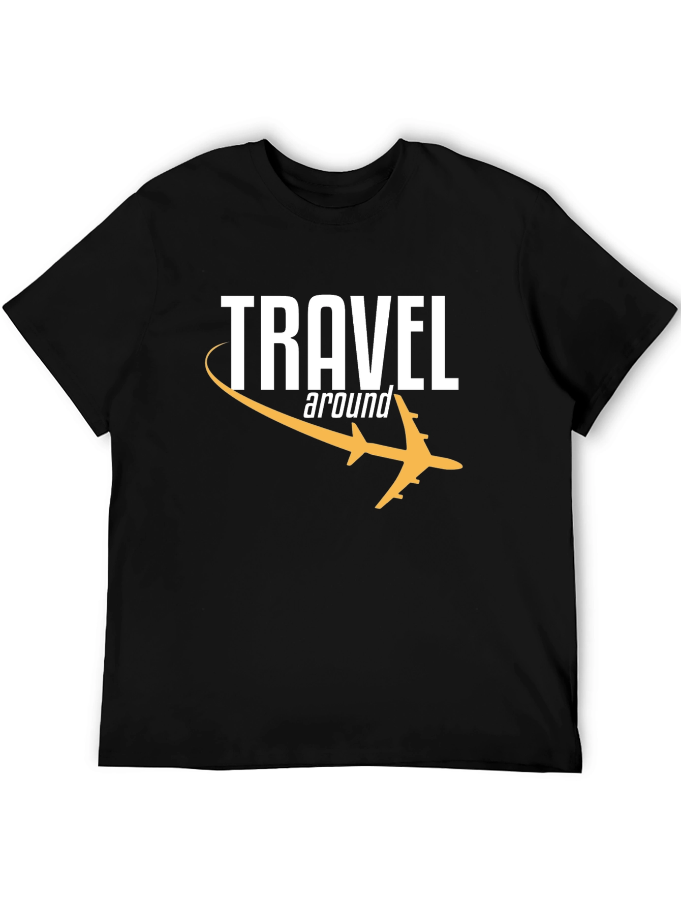 Travel Around Graphic Tee - Black