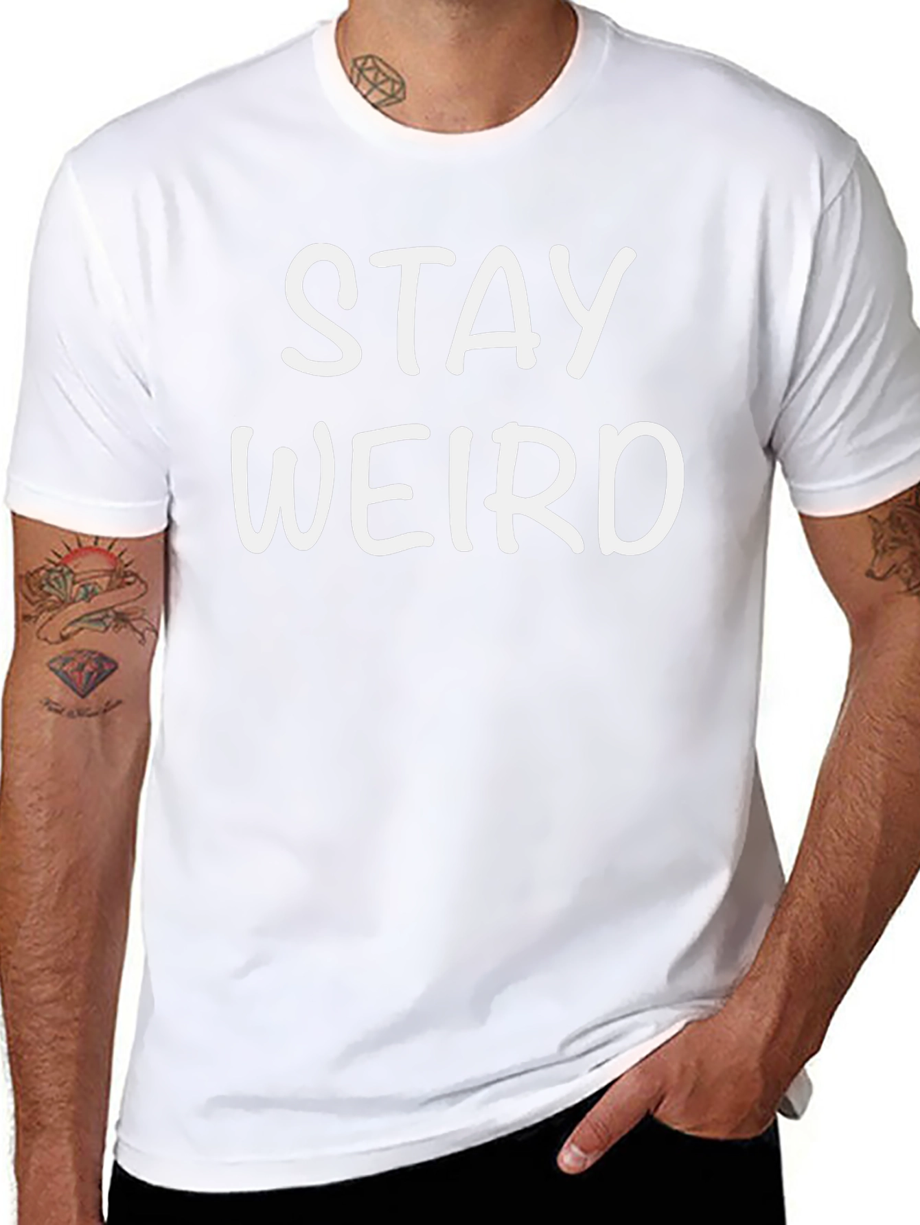 Stay Weird Graphic Tee - Mens Black T-Shirt