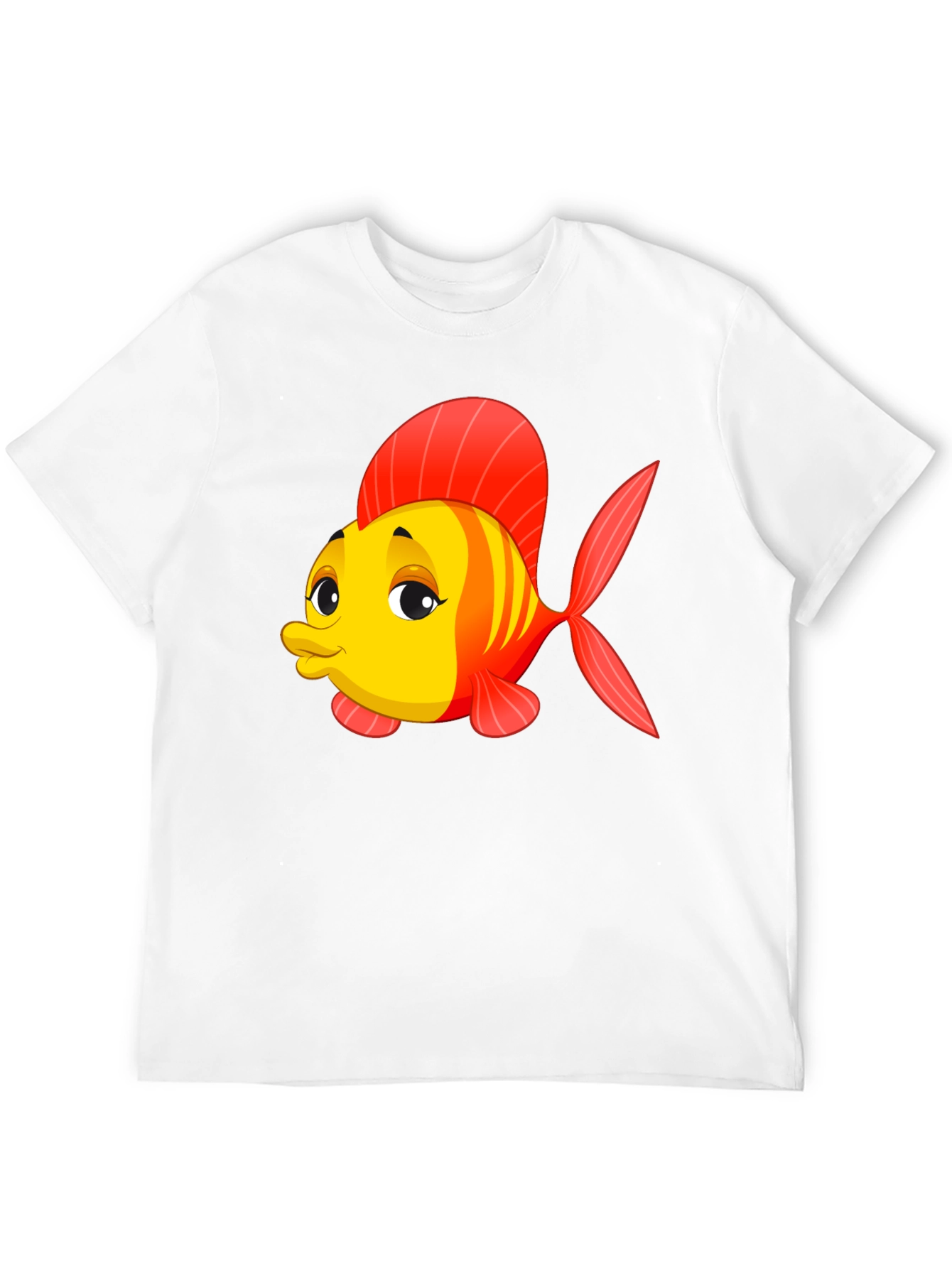 Cartoon Fish Black T-Shirt