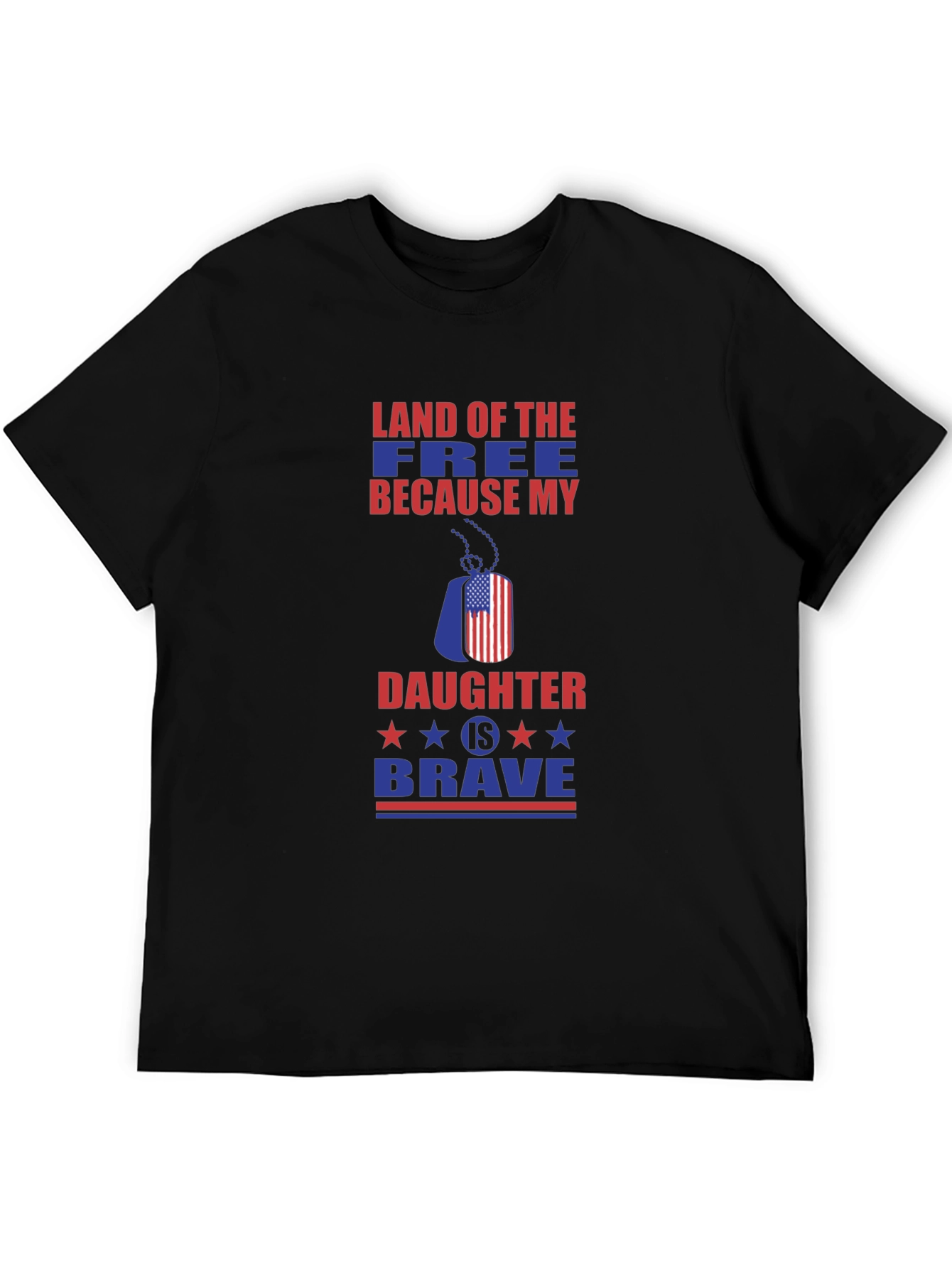 Land of the Free Daughter Brave Patriotic Graphic Tee