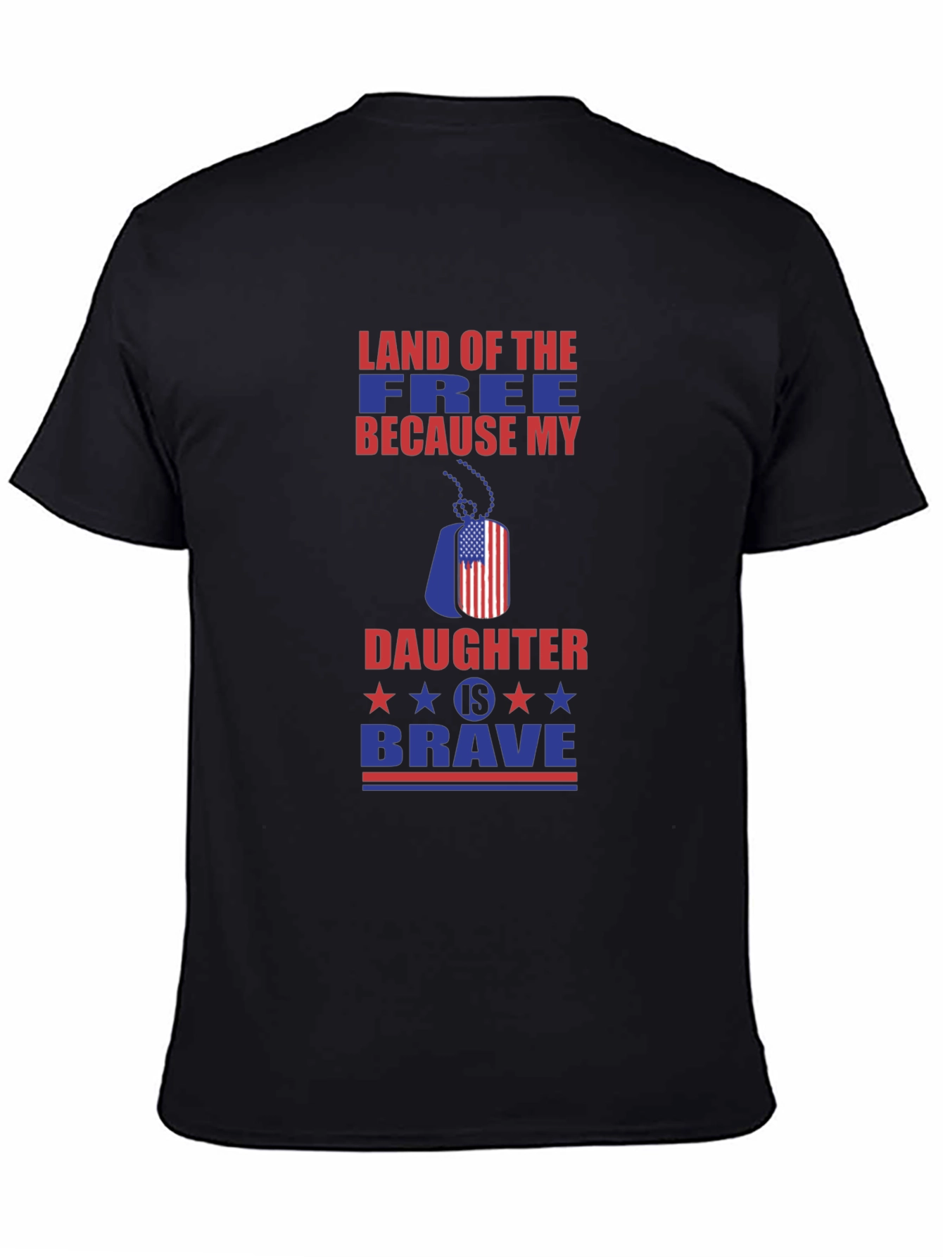 Land of the Free Daughter Brave Patriotic Graphic Tee
