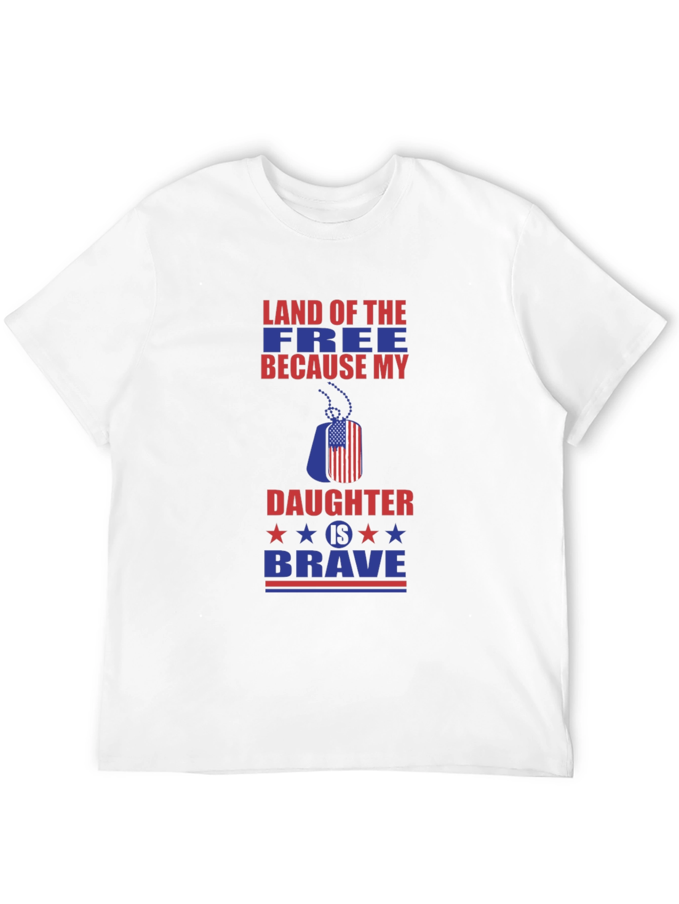 Land of the Free Daughter Brave Patriotic Graphic Tee
