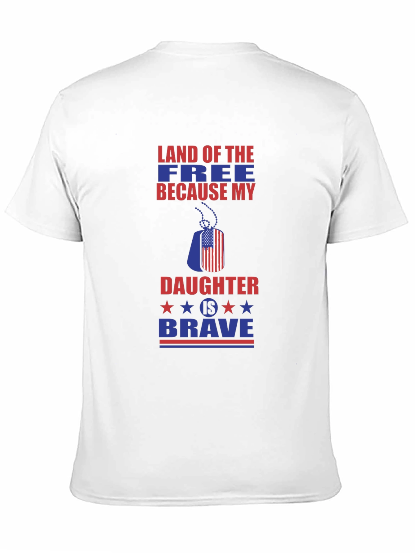 Land of the Free Daughter Brave Patriotic Graphic Tee