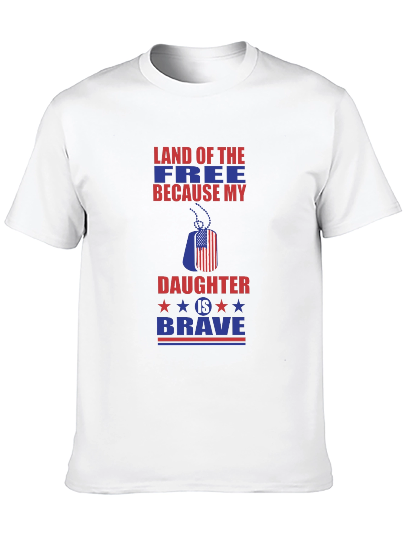Land of the Free Daughter Brave Patriotic Graphic Tee