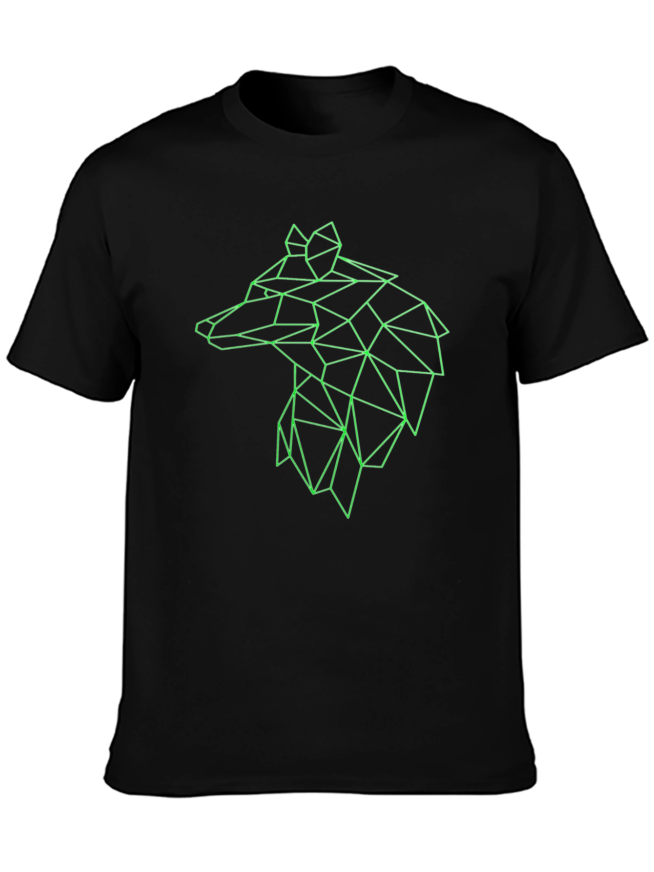Geometric Wolf Graphic Tee - Modern & Stylish