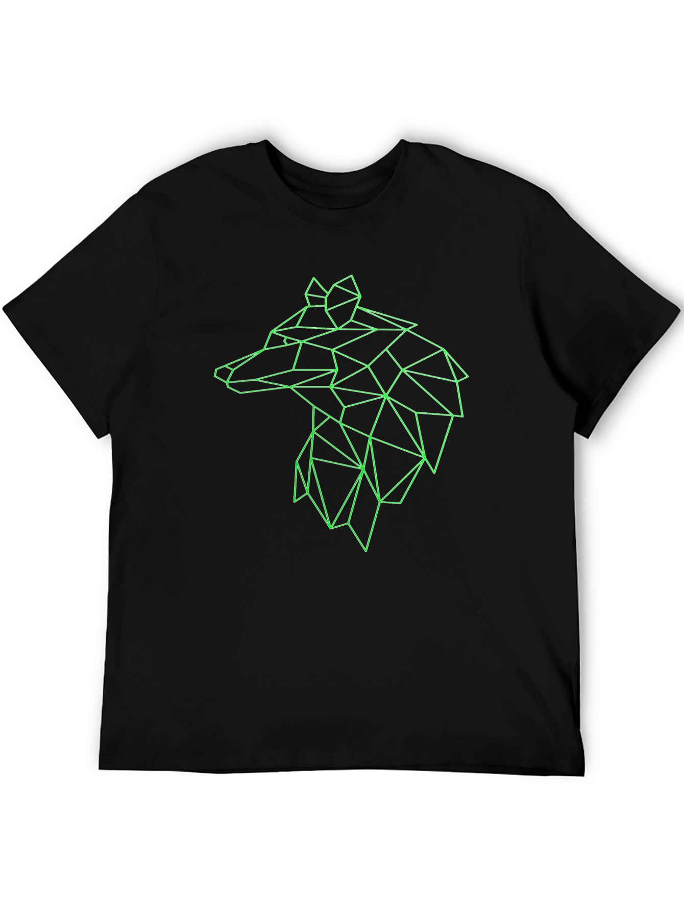 Geometric Wolf Graphic Tee - Modern & Stylish