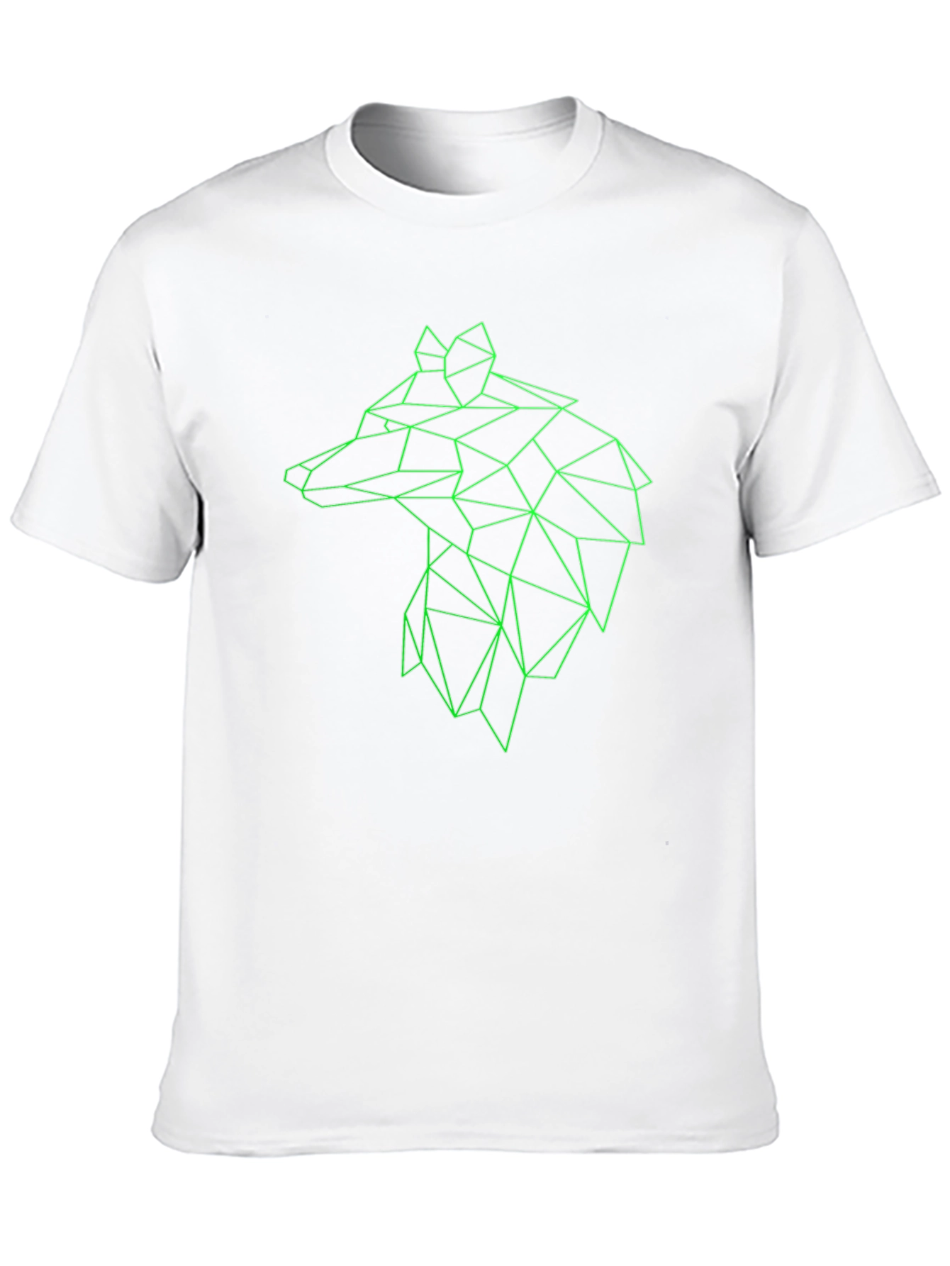 Geometric Wolf Graphic Tee - Modern & Stylish
