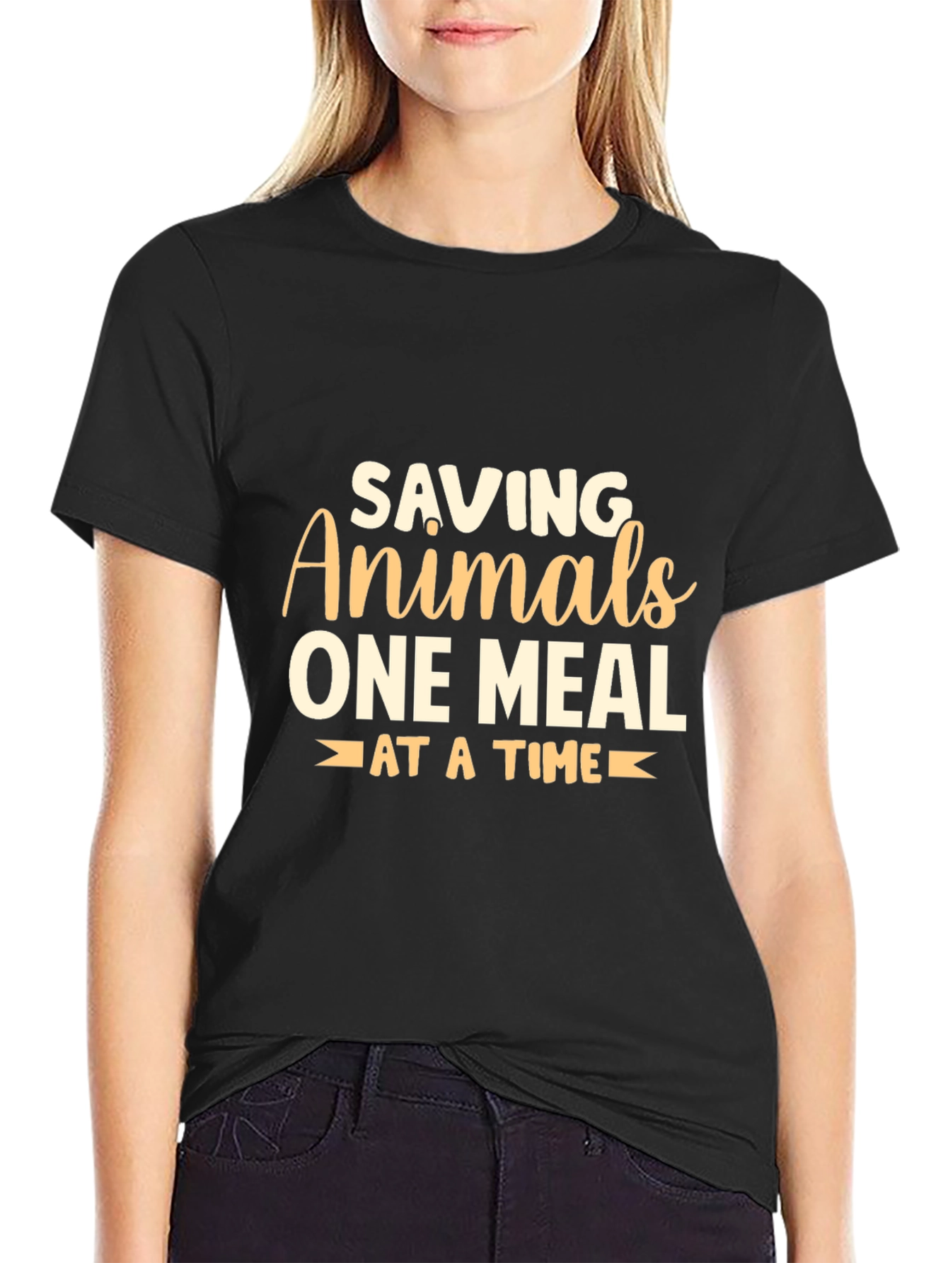 Saving Animals Graphic Tee - Vegan Message Shirt