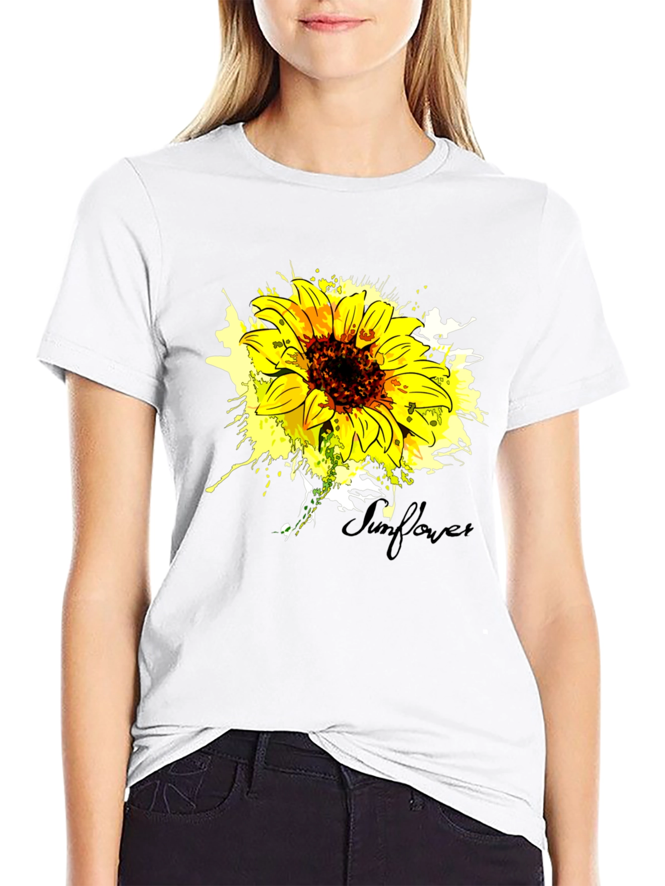 Sunflower Watercolor Graphic Tee