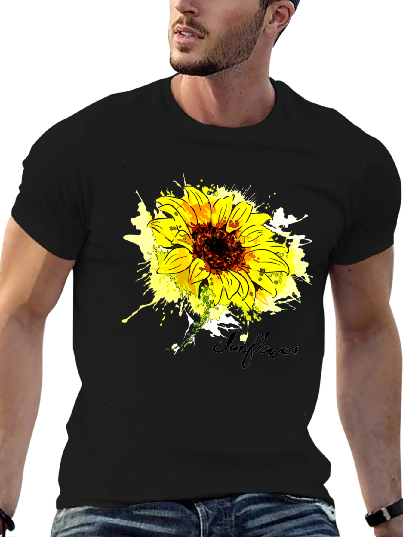 Sunflower Watercolor Graphic Tee
