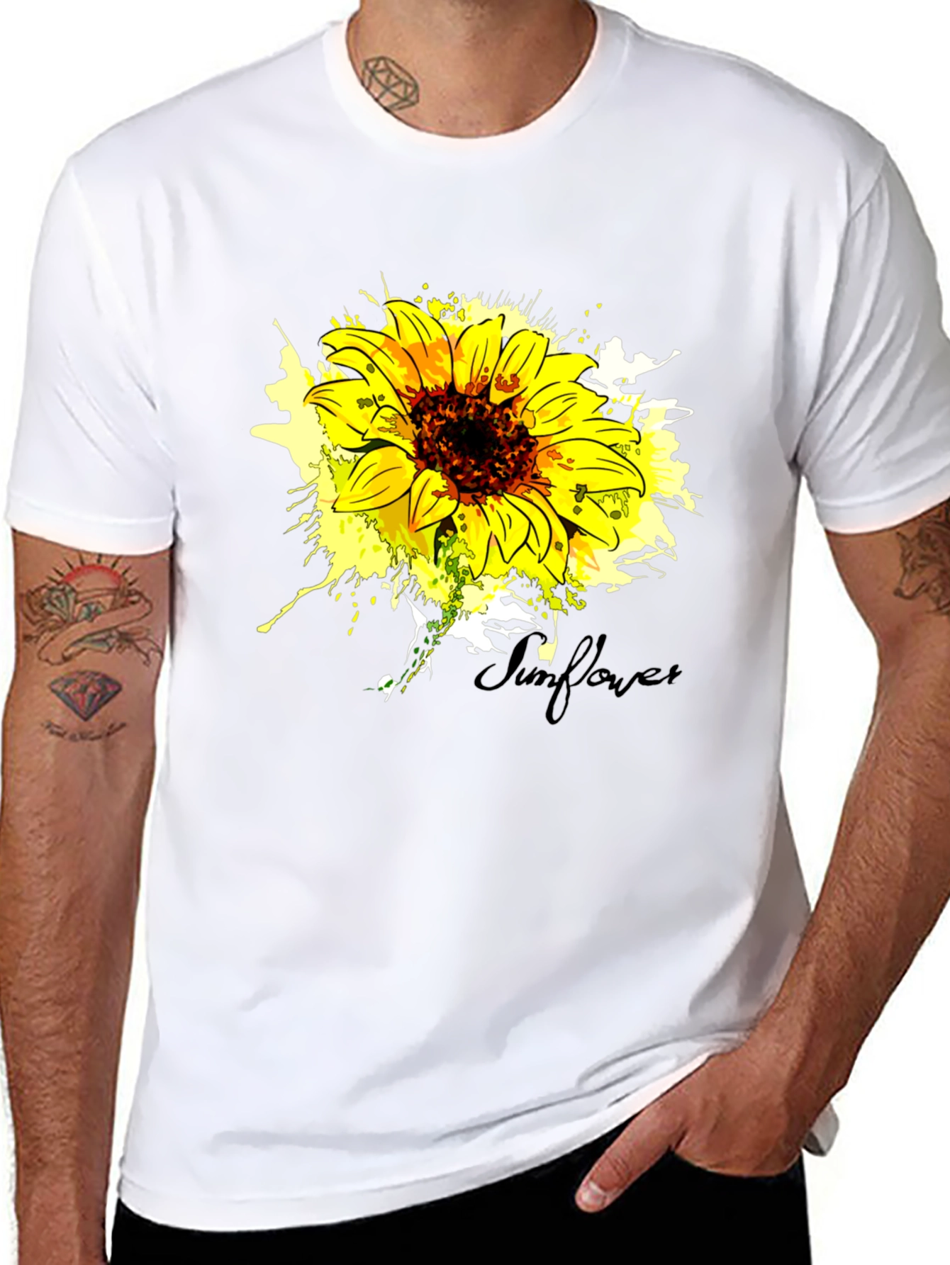 Sunflower Watercolor Graphic Tee