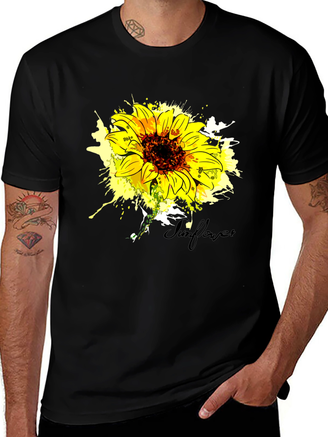 Sunflower Watercolor Graphic Tee