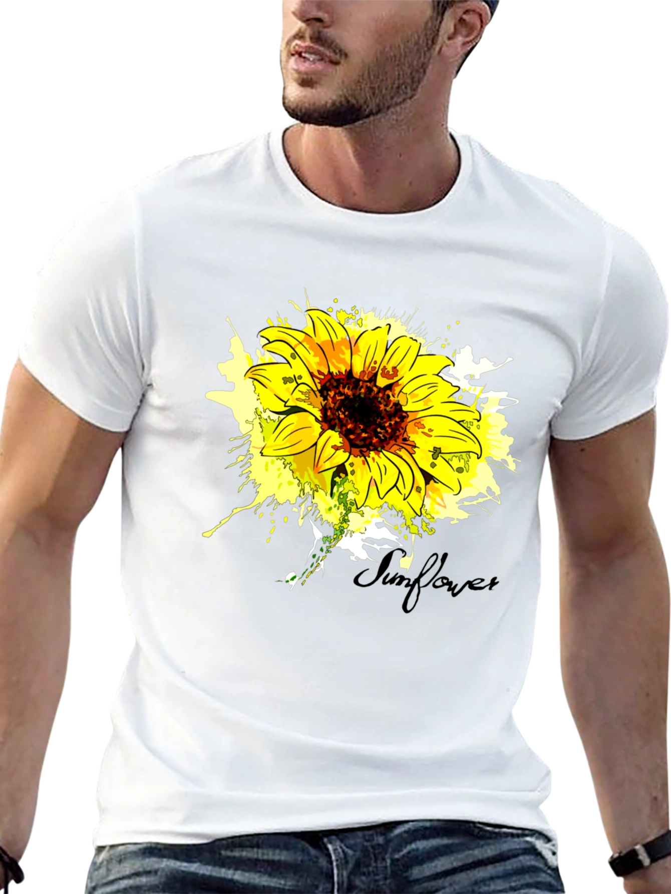 Sunflower Watercolor Graphic Tee